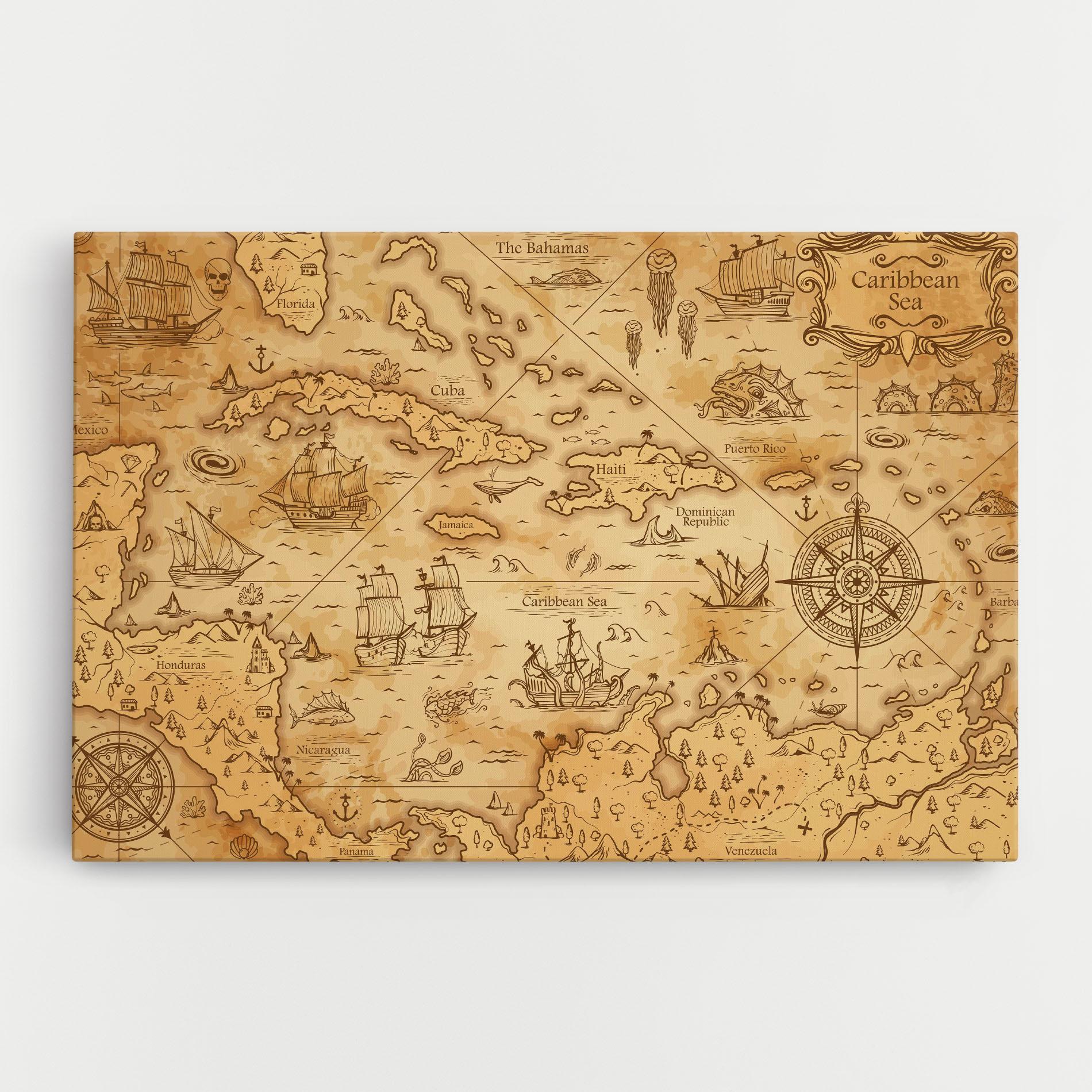 Leinwandbild Caribbean Sea mockup 0