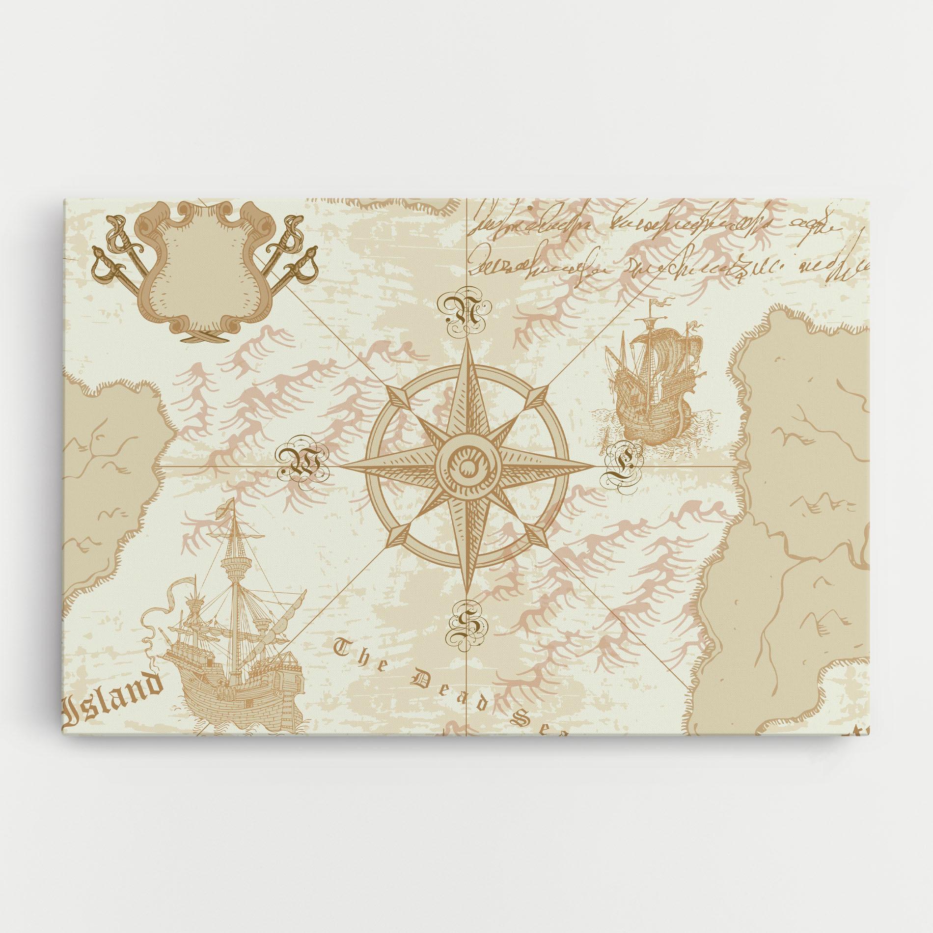 Leinwandbild Cream Compass mockup 0