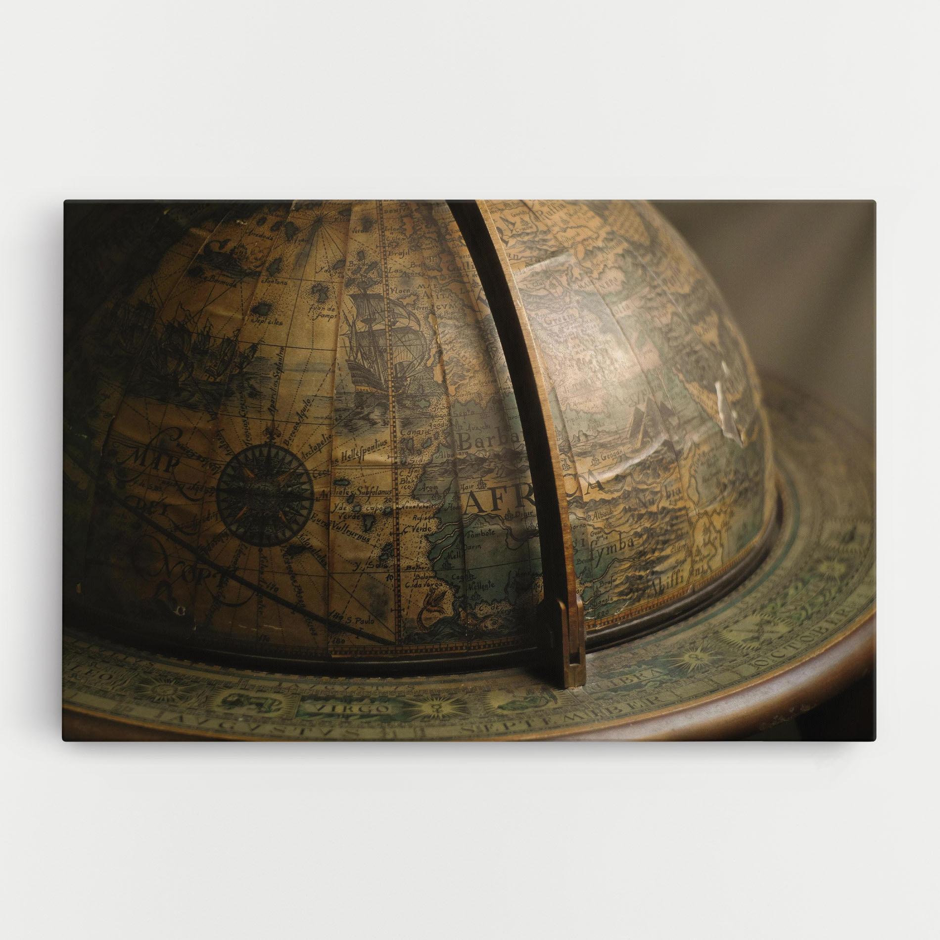 Leinwandbild Globe Map mockup 0