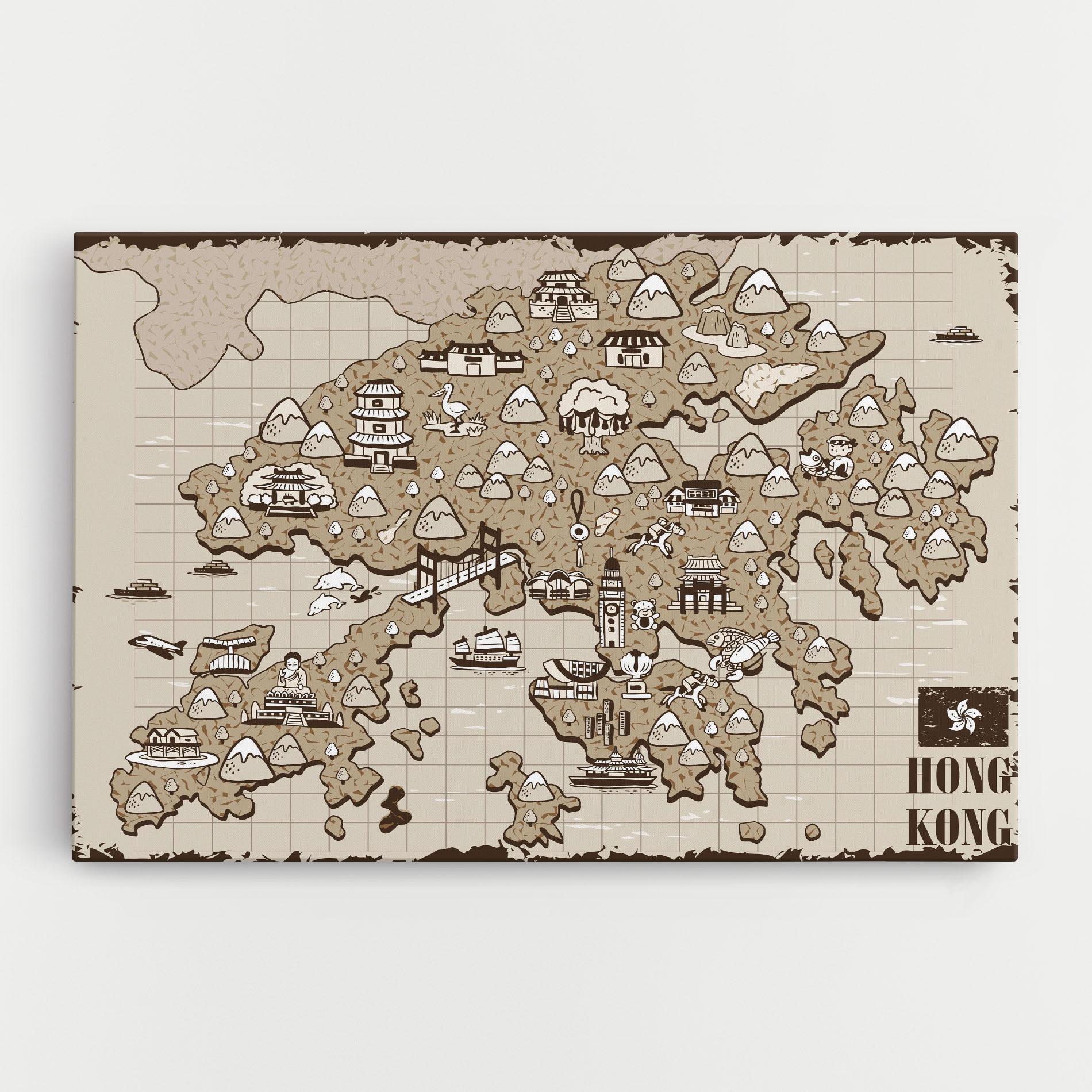 Leinwandbild Hong Kong mockup 0