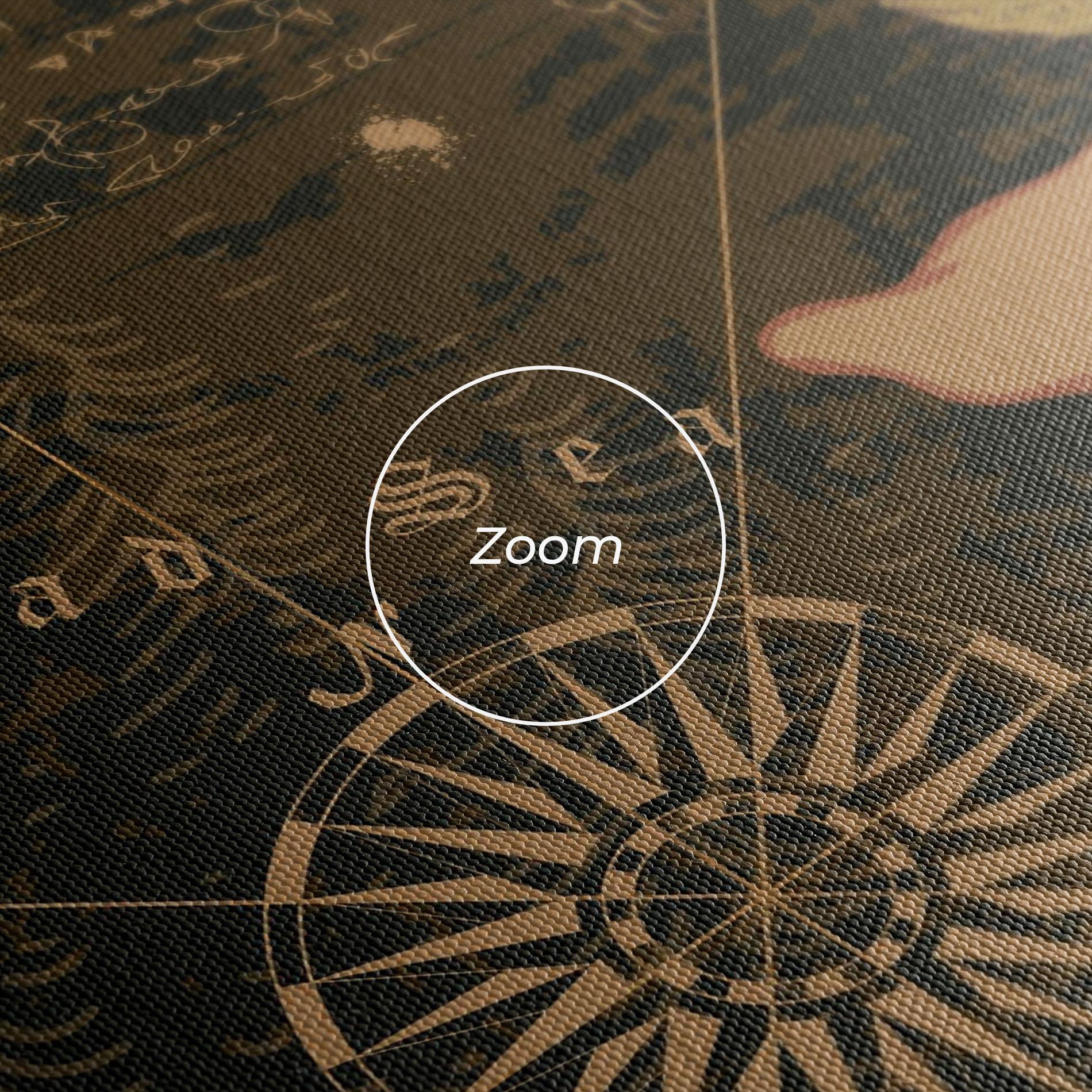 Leinwandbild Cool Old Map mockup 3