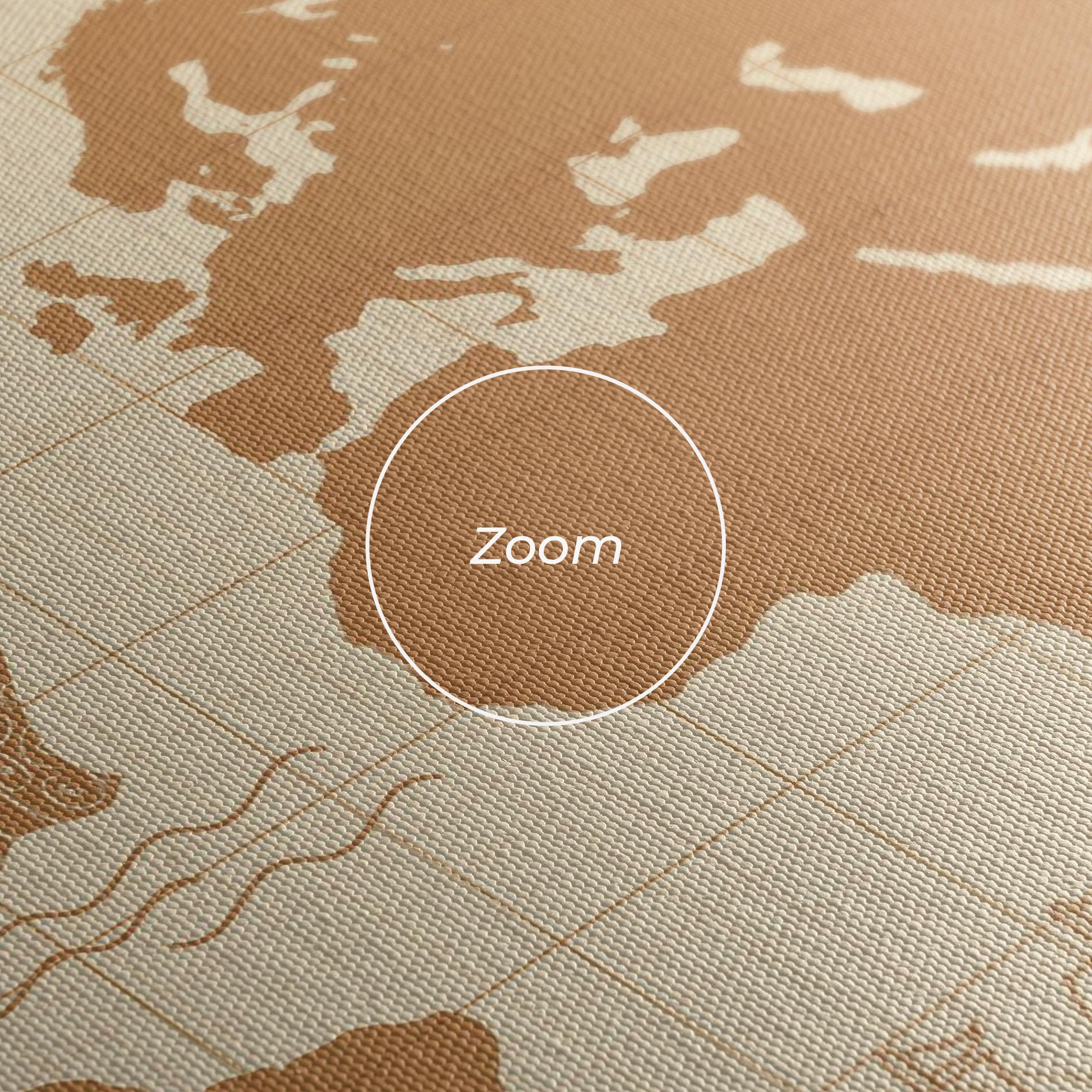 Leinwandbild Light Cream Map mockup 3