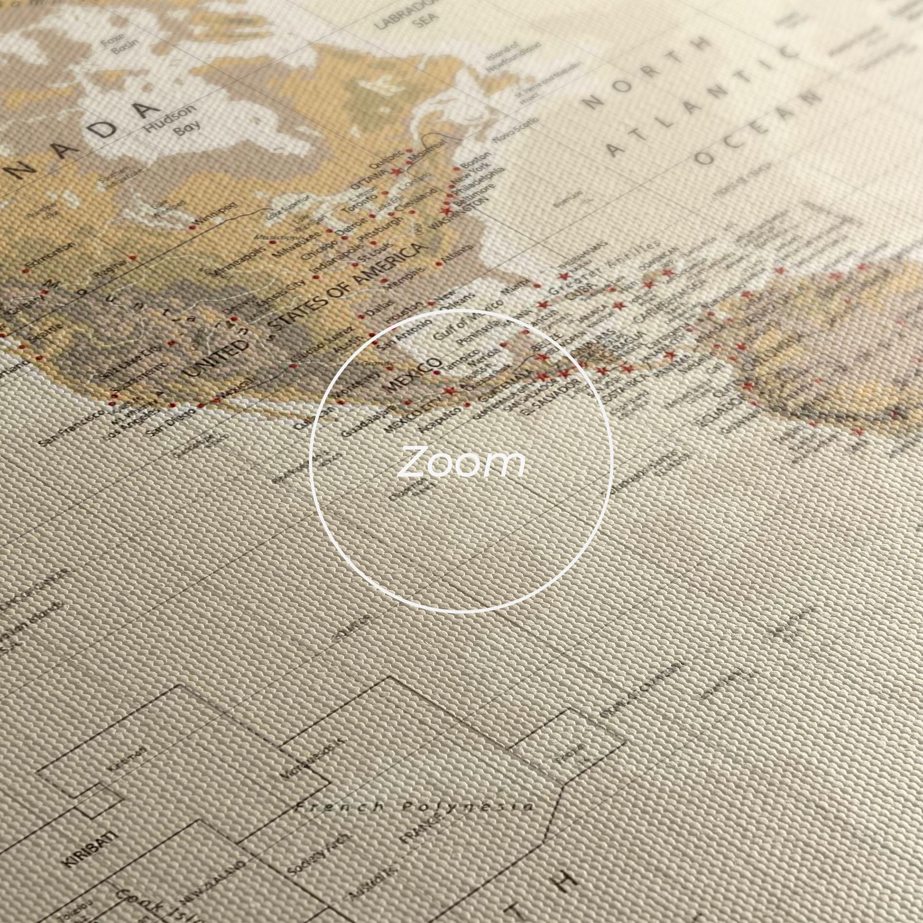 Leinwandbild Old Canada Map mockup 3