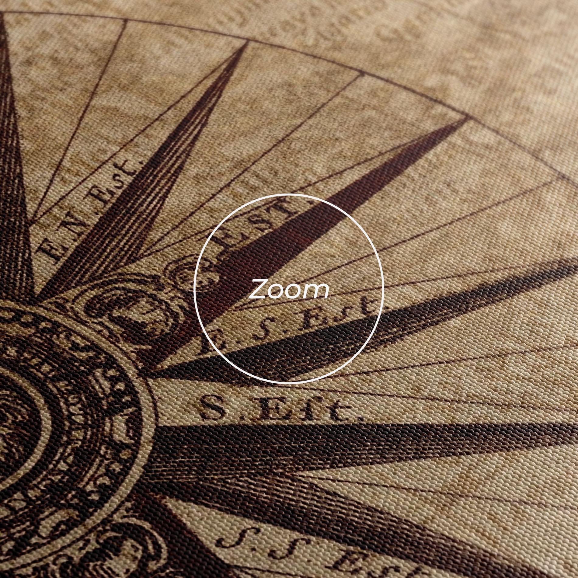 Leinwandbild Vintage Map mockup 3