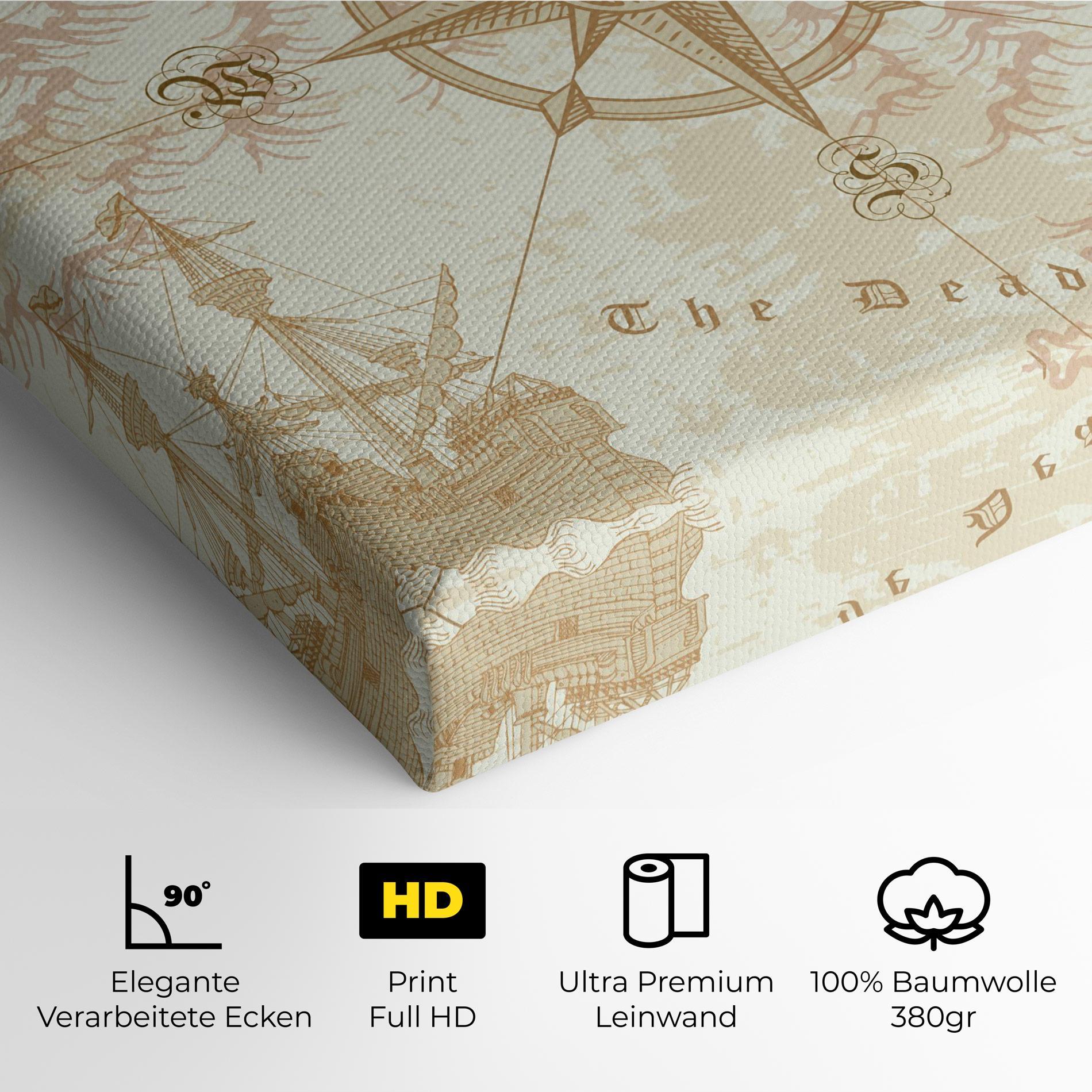 Leinwandbild Cream Compass mockup 4