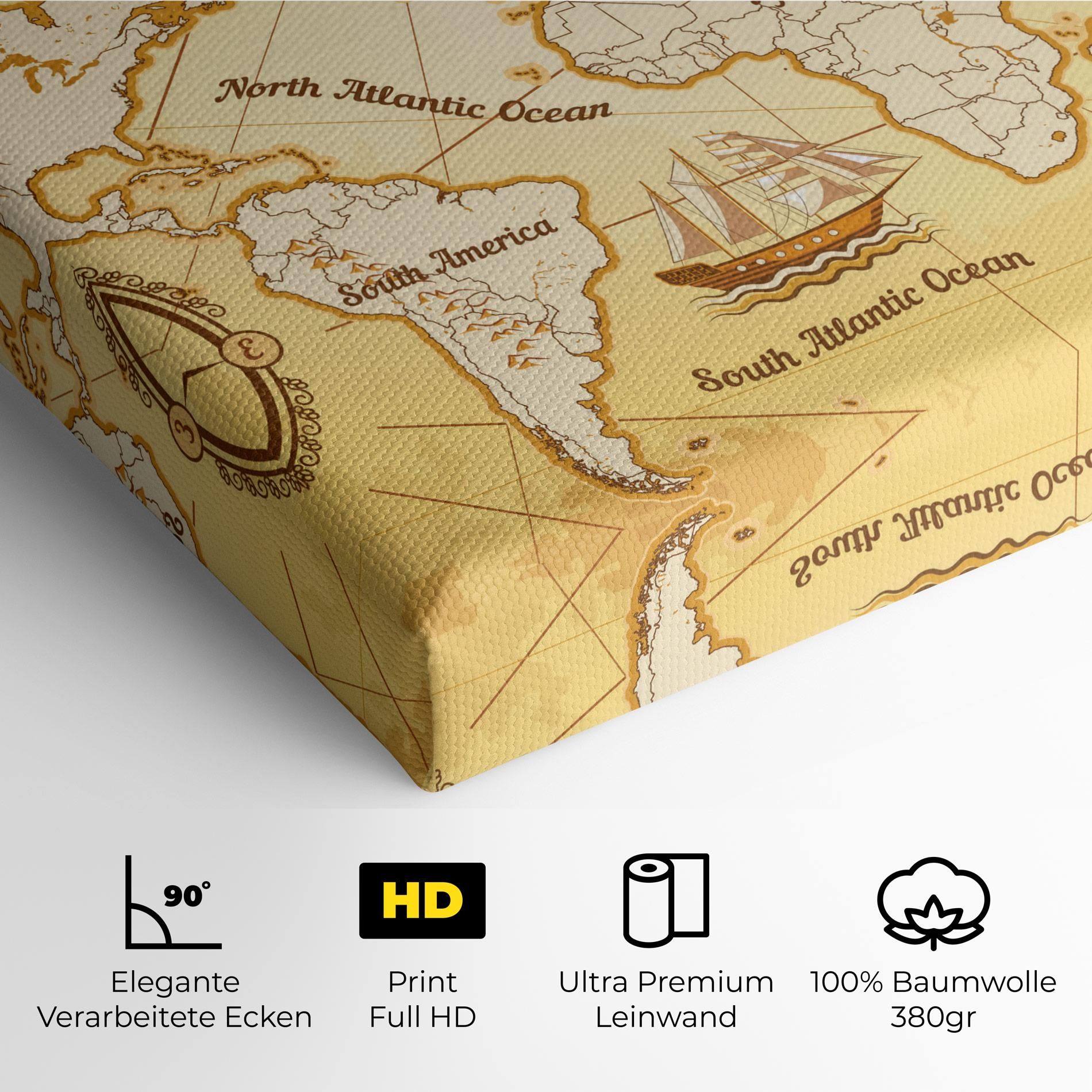 Gold Vintage Map mockup 4