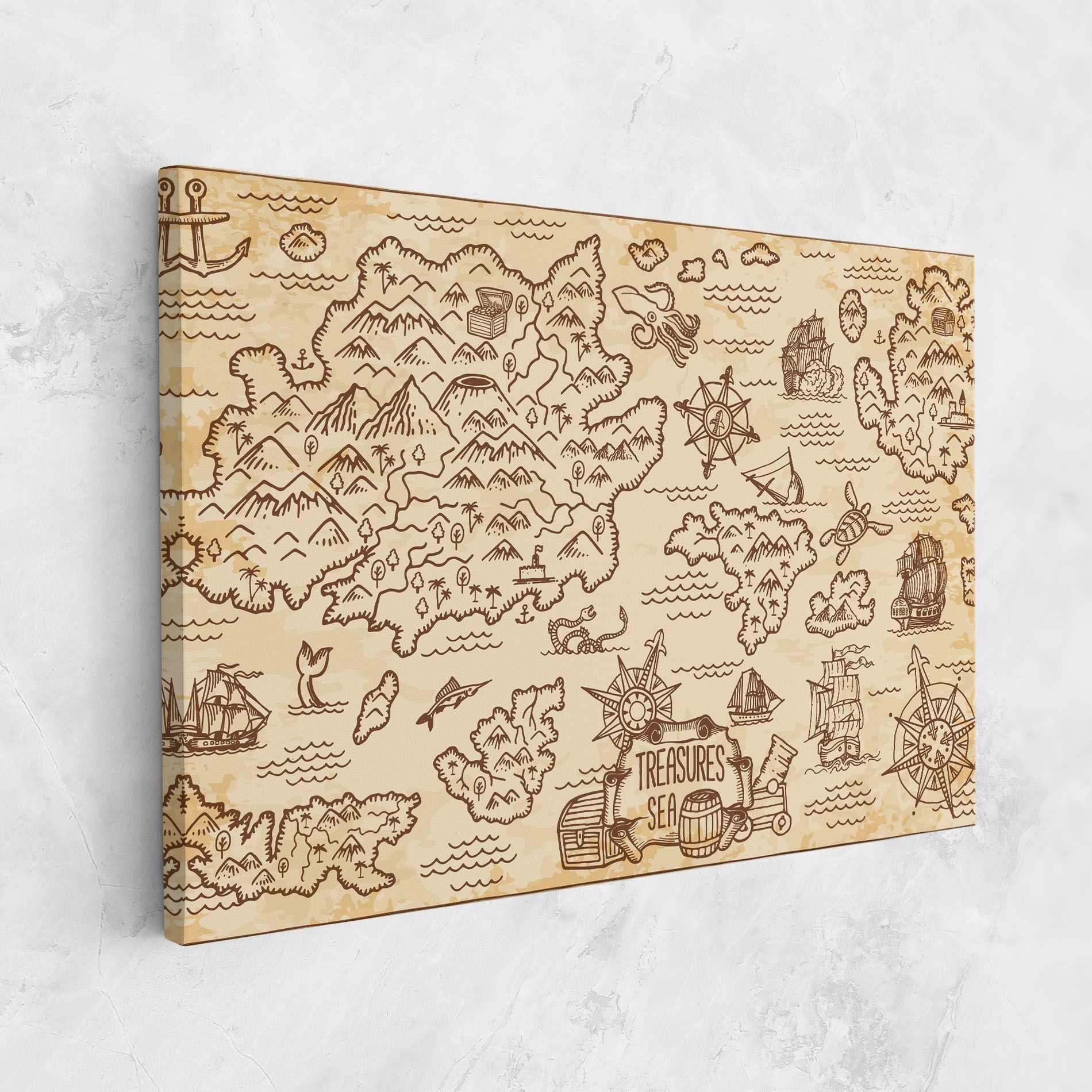 Cream Coffee Map mockup 1