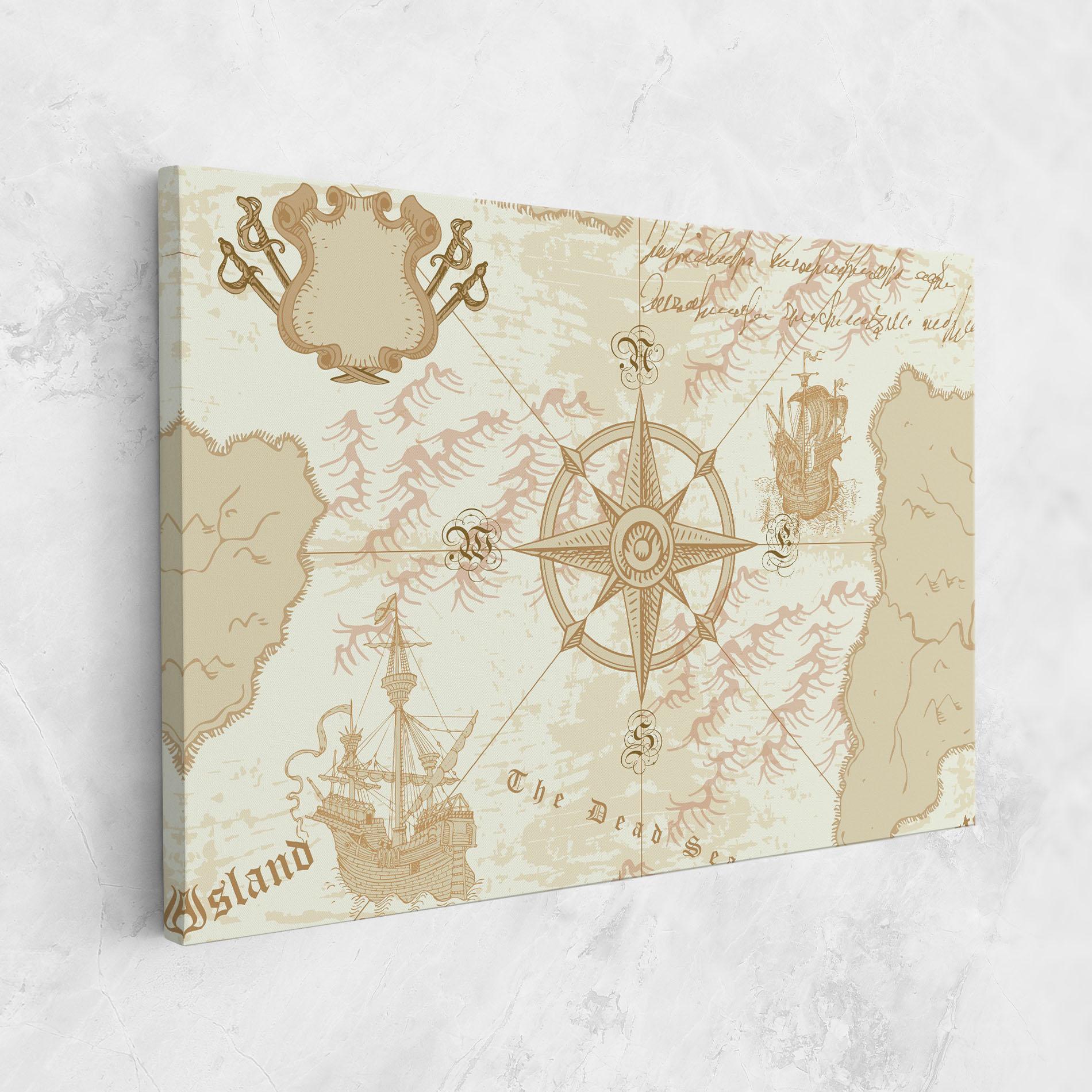 Leinwandbild Cream Compass mockup 1