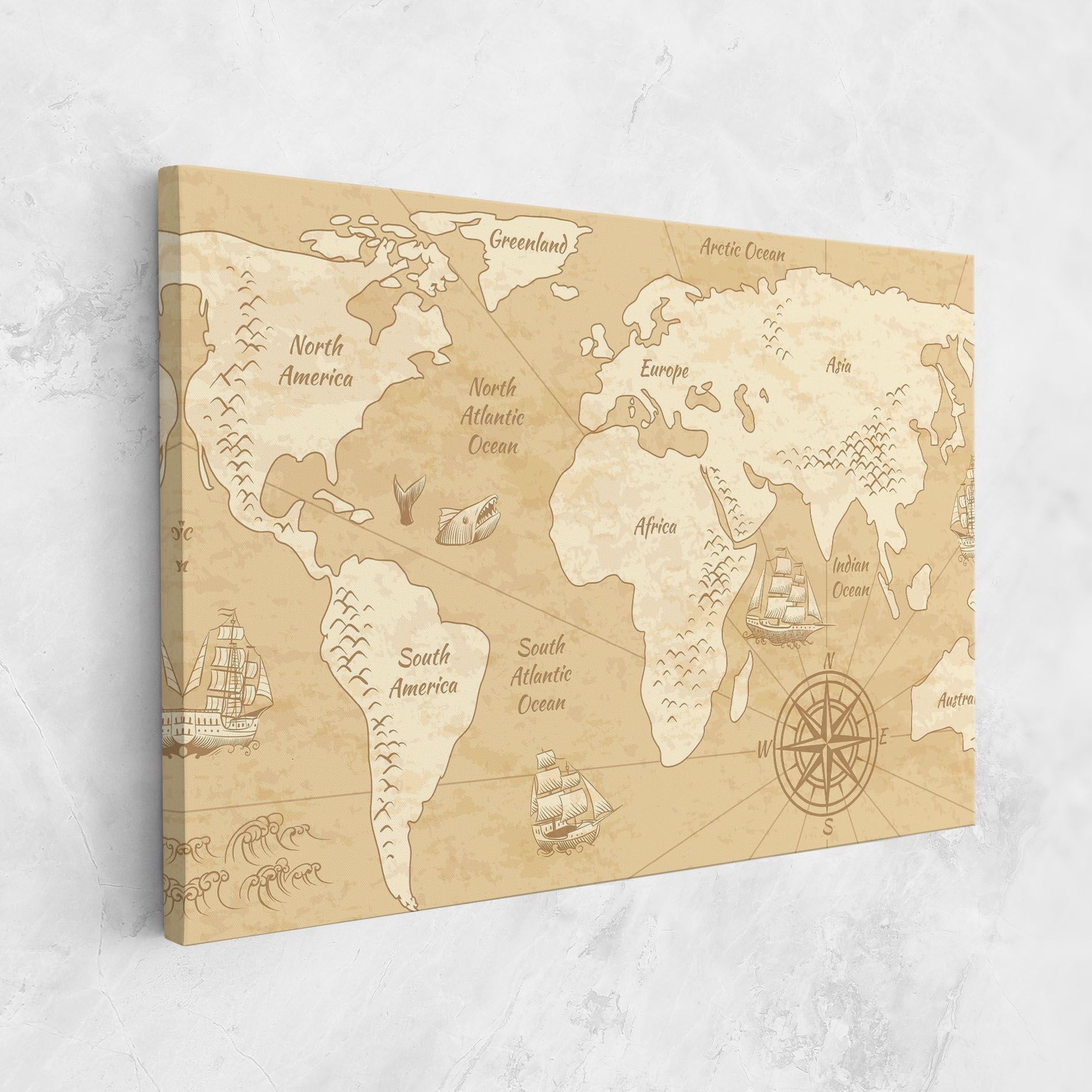 Old Continents Map mockup 1