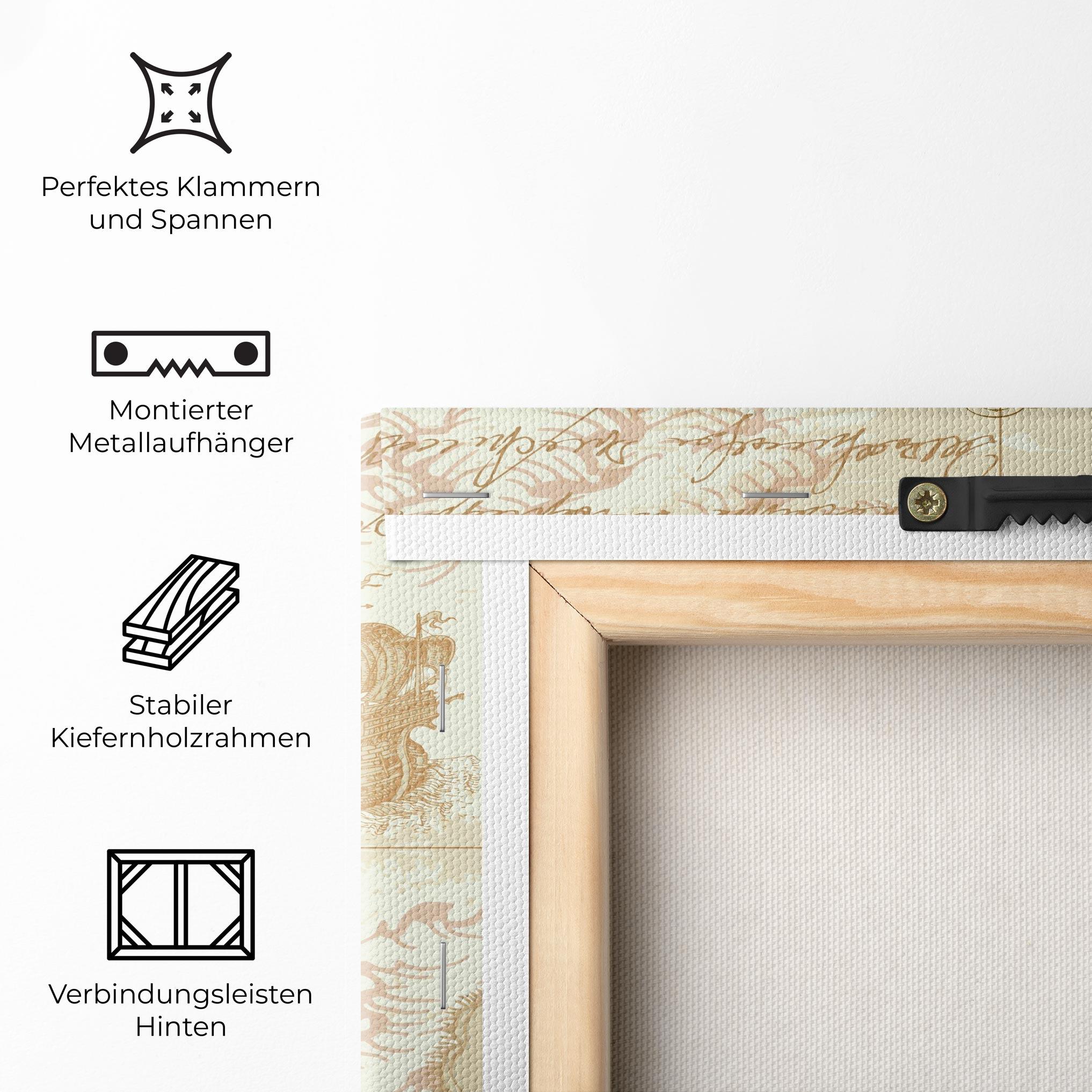 Leinwandbild Cream Compass mockup 5