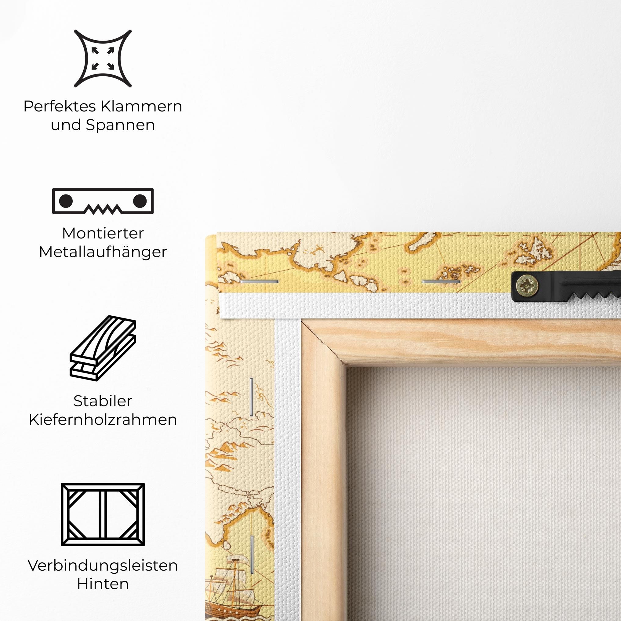 Gold Vintage Map mockup 5