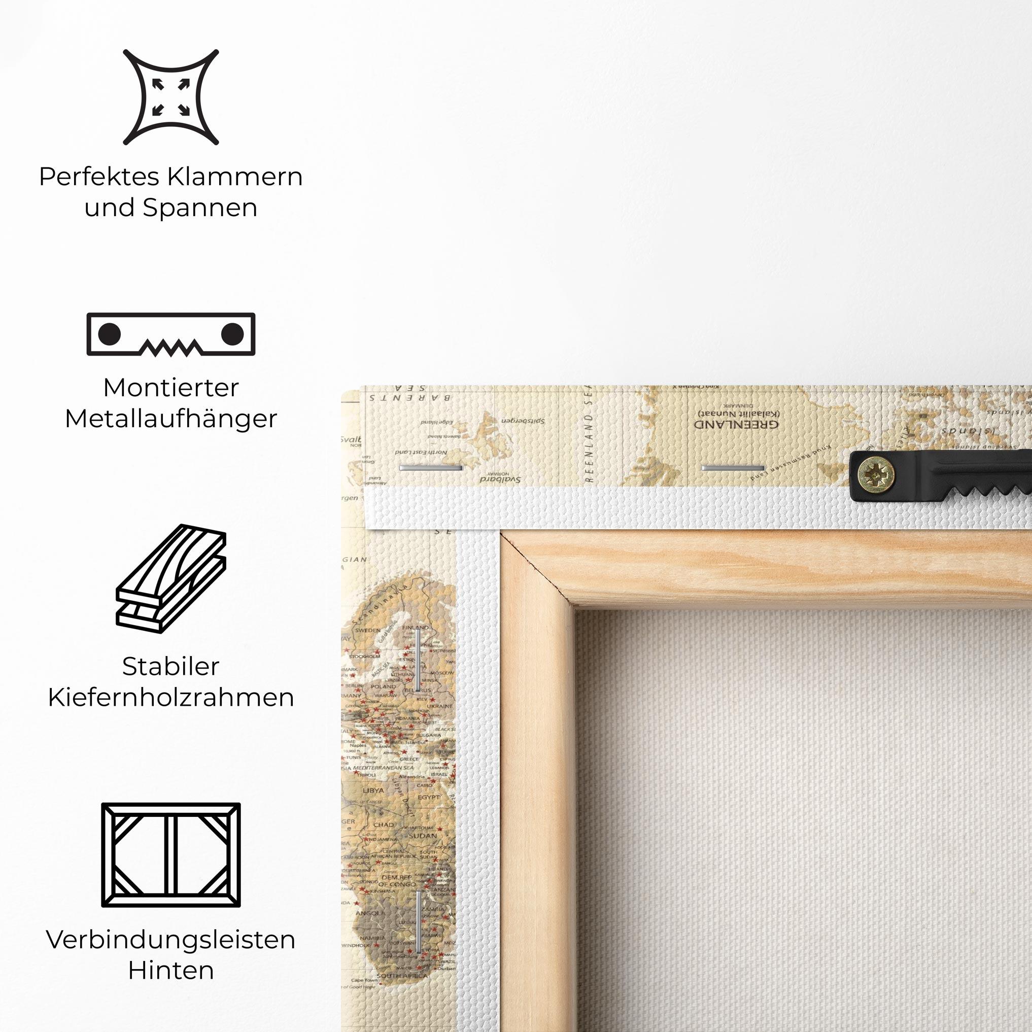 Leinwandbild Old Canada Map mockup 5