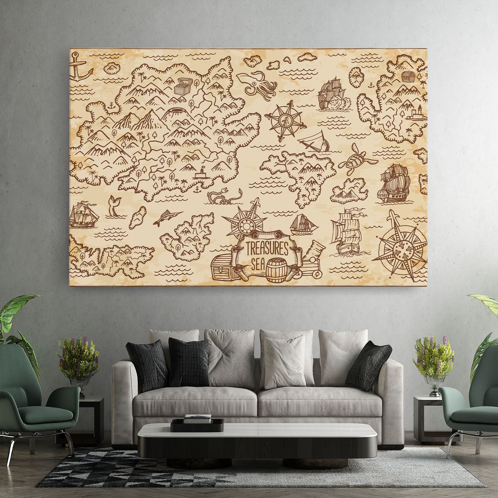 Cream Coffee Map mockup 7