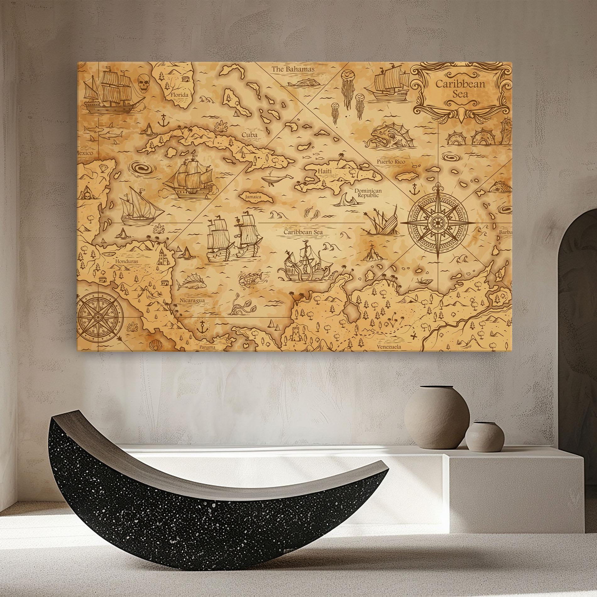 Leinwandbild Caribbean Sea mockup 8