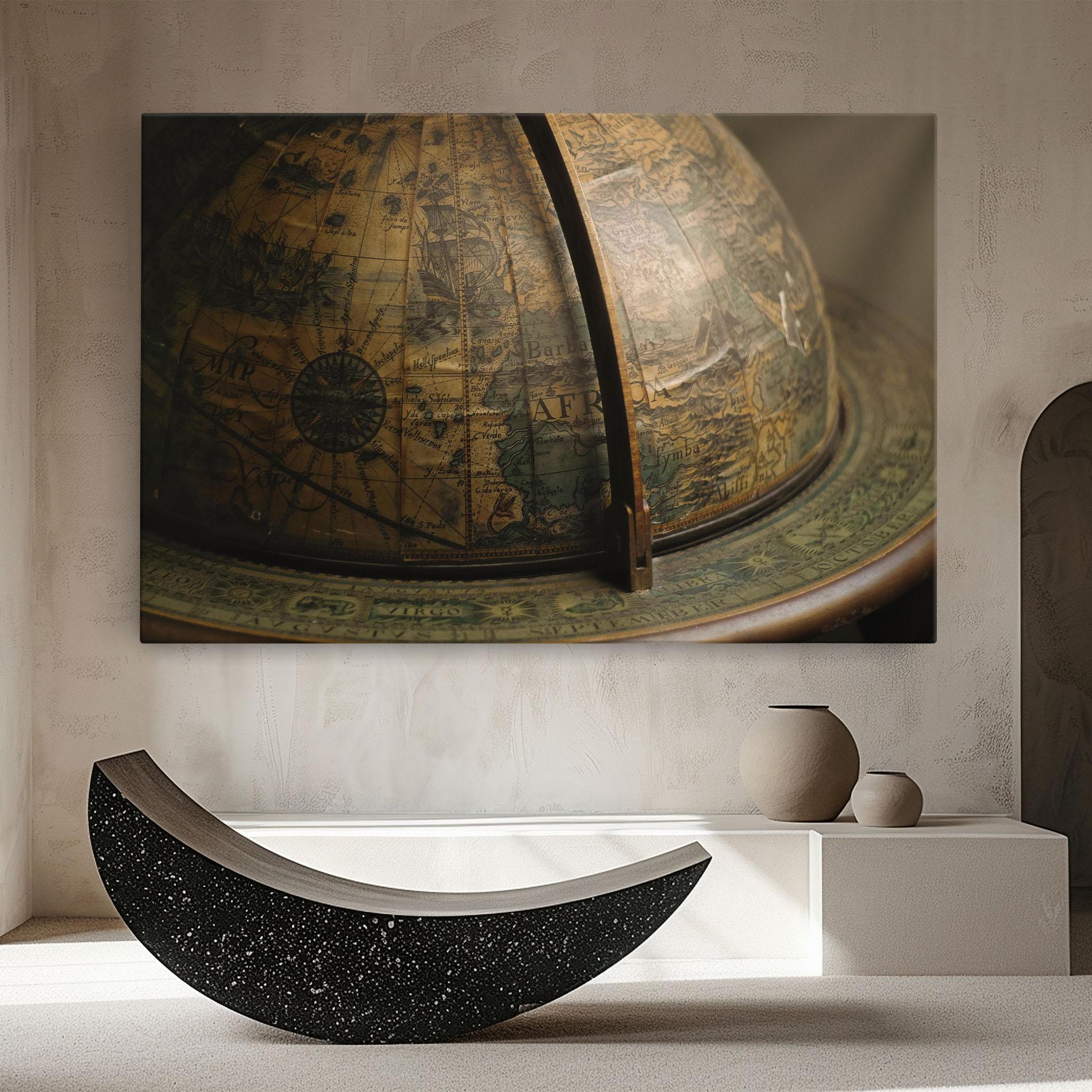 Leinwandbild Globe Map mockup 8