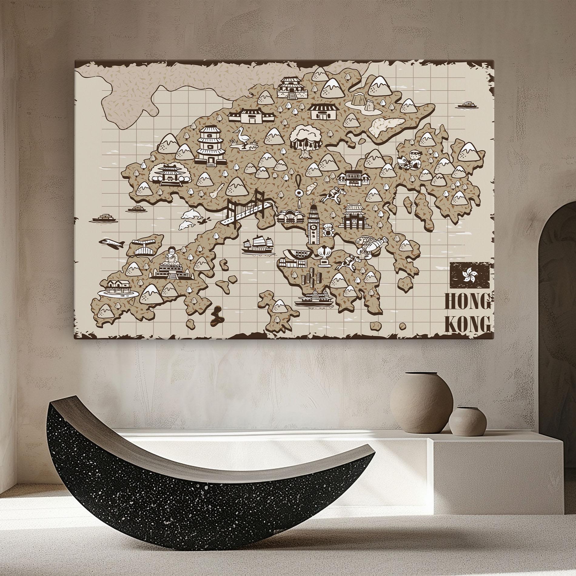 Leinwandbild Hong Kong mockup 8