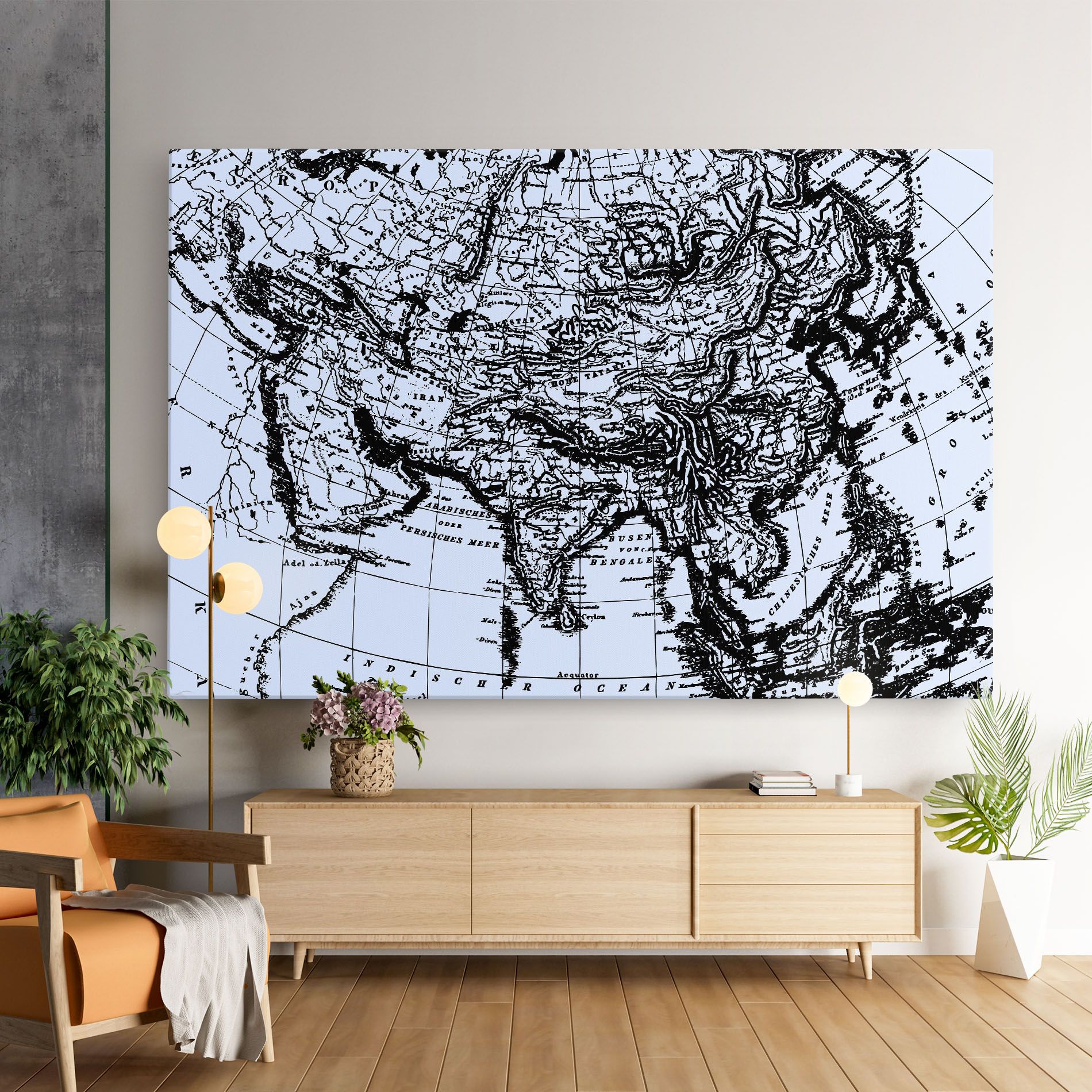 Blue Old Map mockup 9