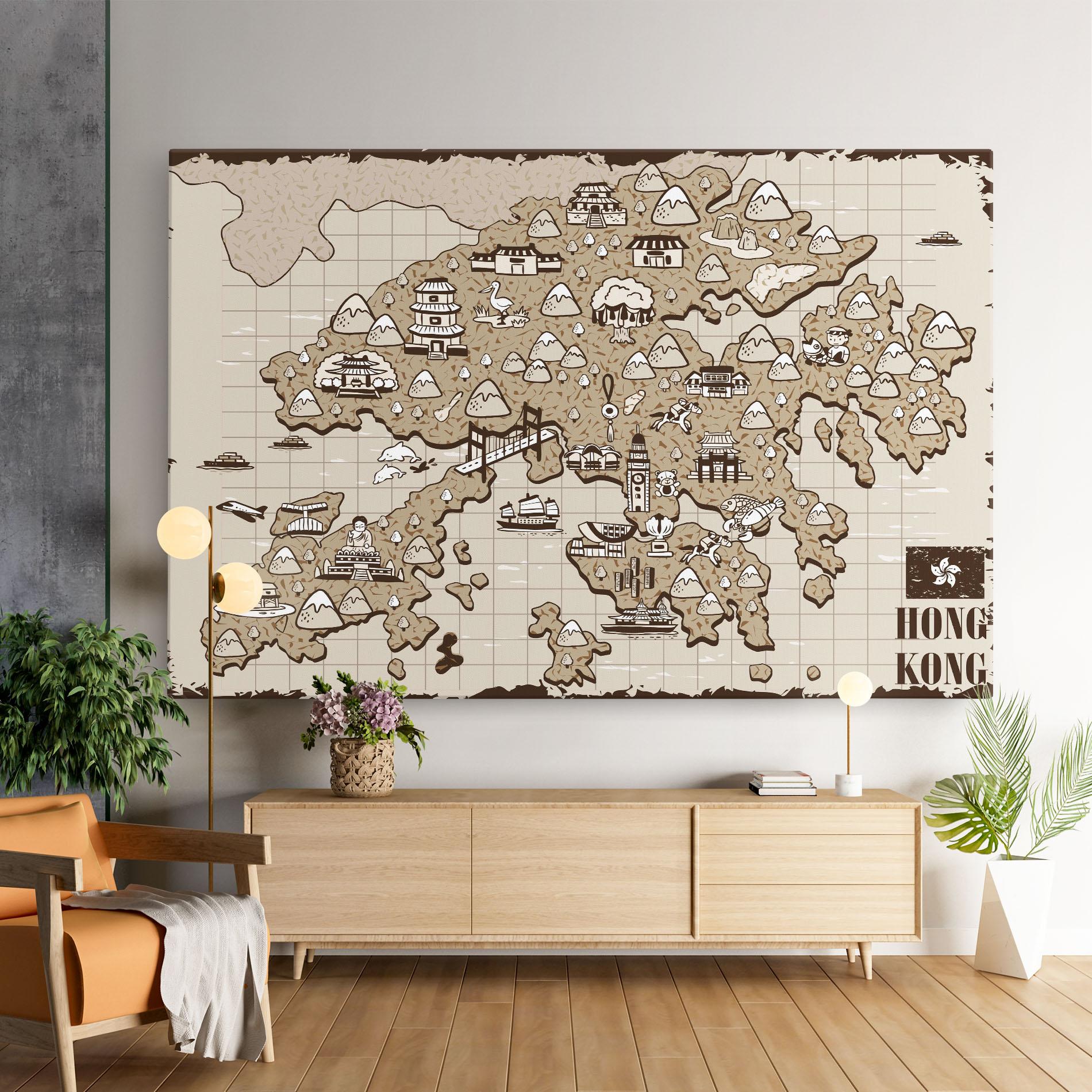 Leinwandbild Hong Kong mockup 9