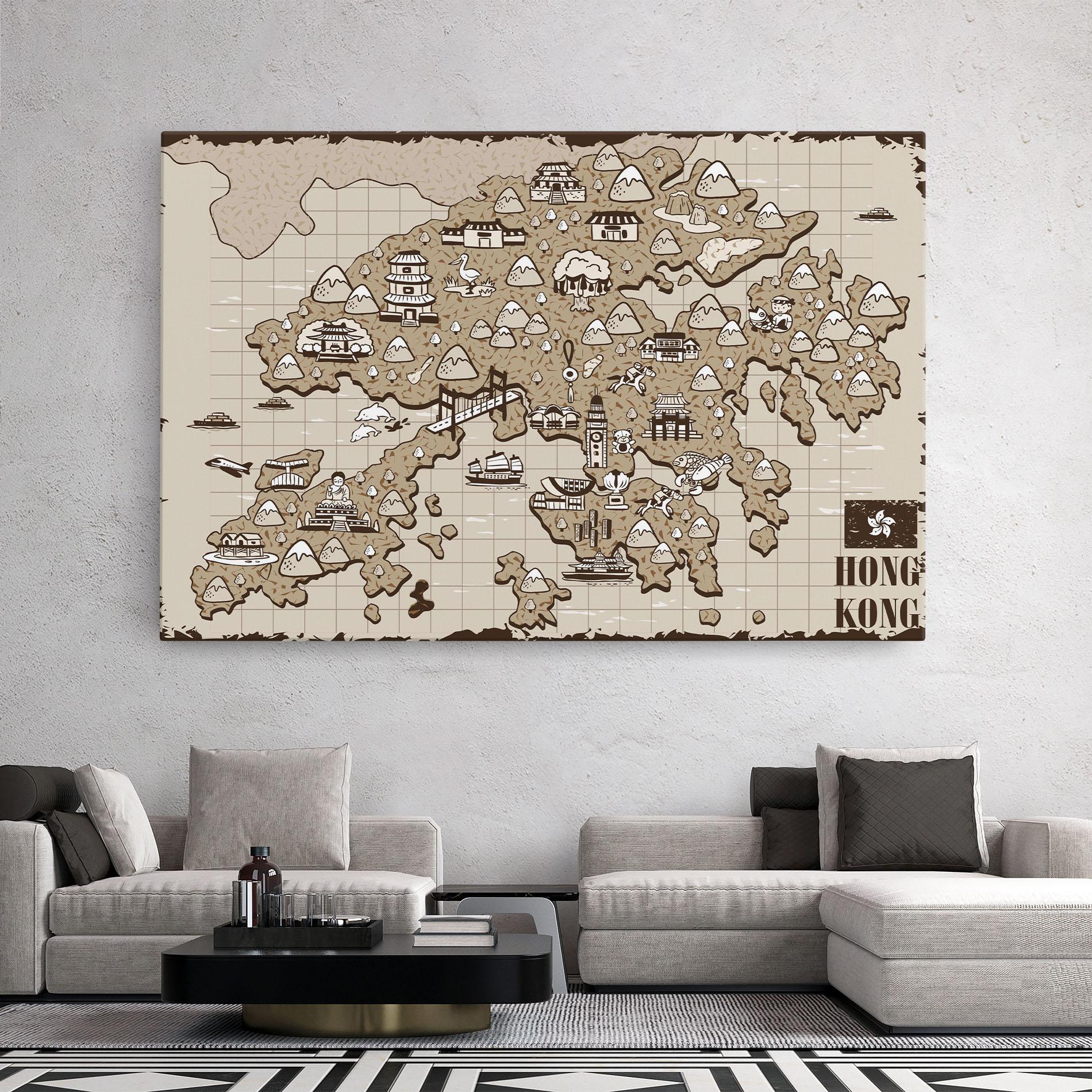 Leinwandbild Hong Kong mockup 2