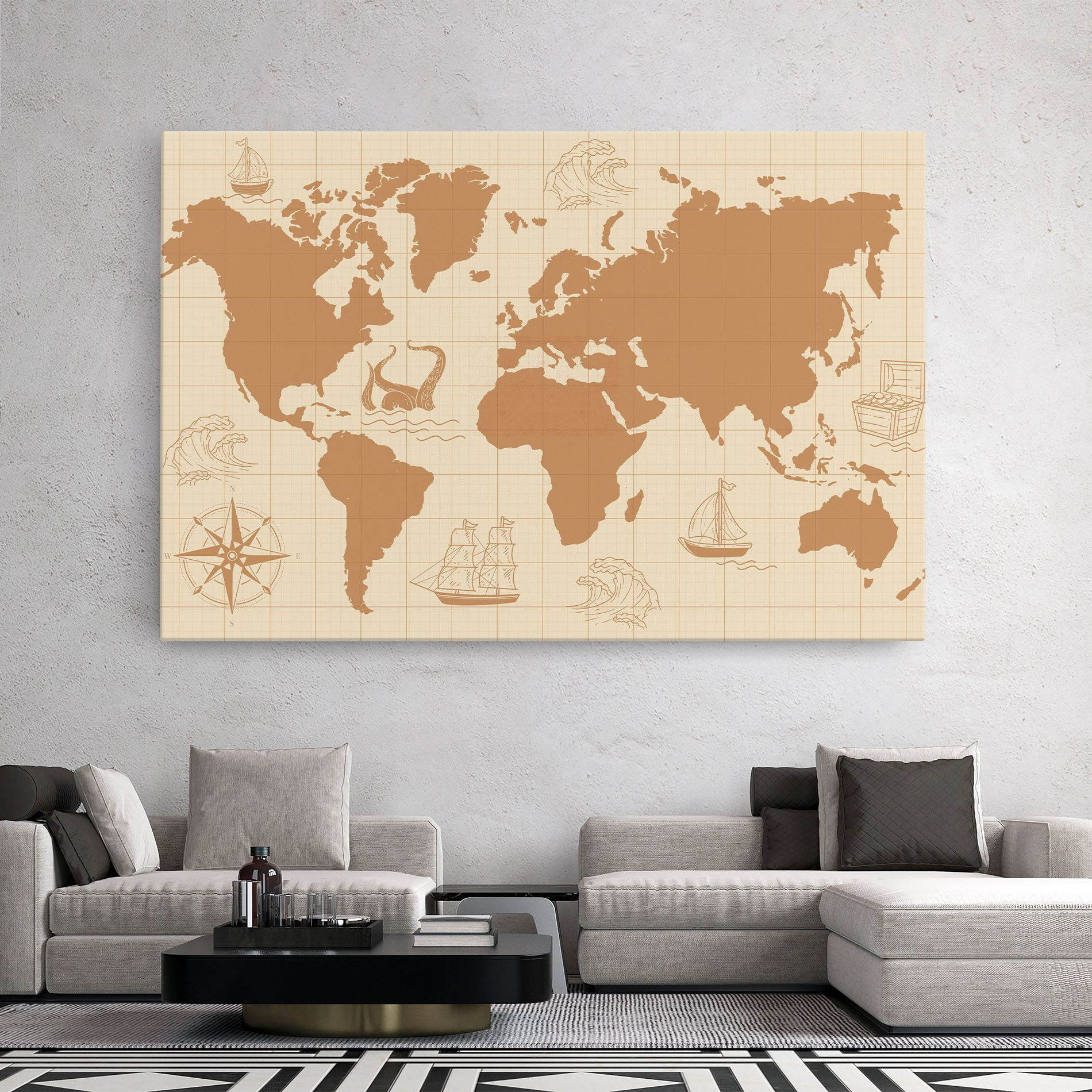 Light Cream Map mockup 2