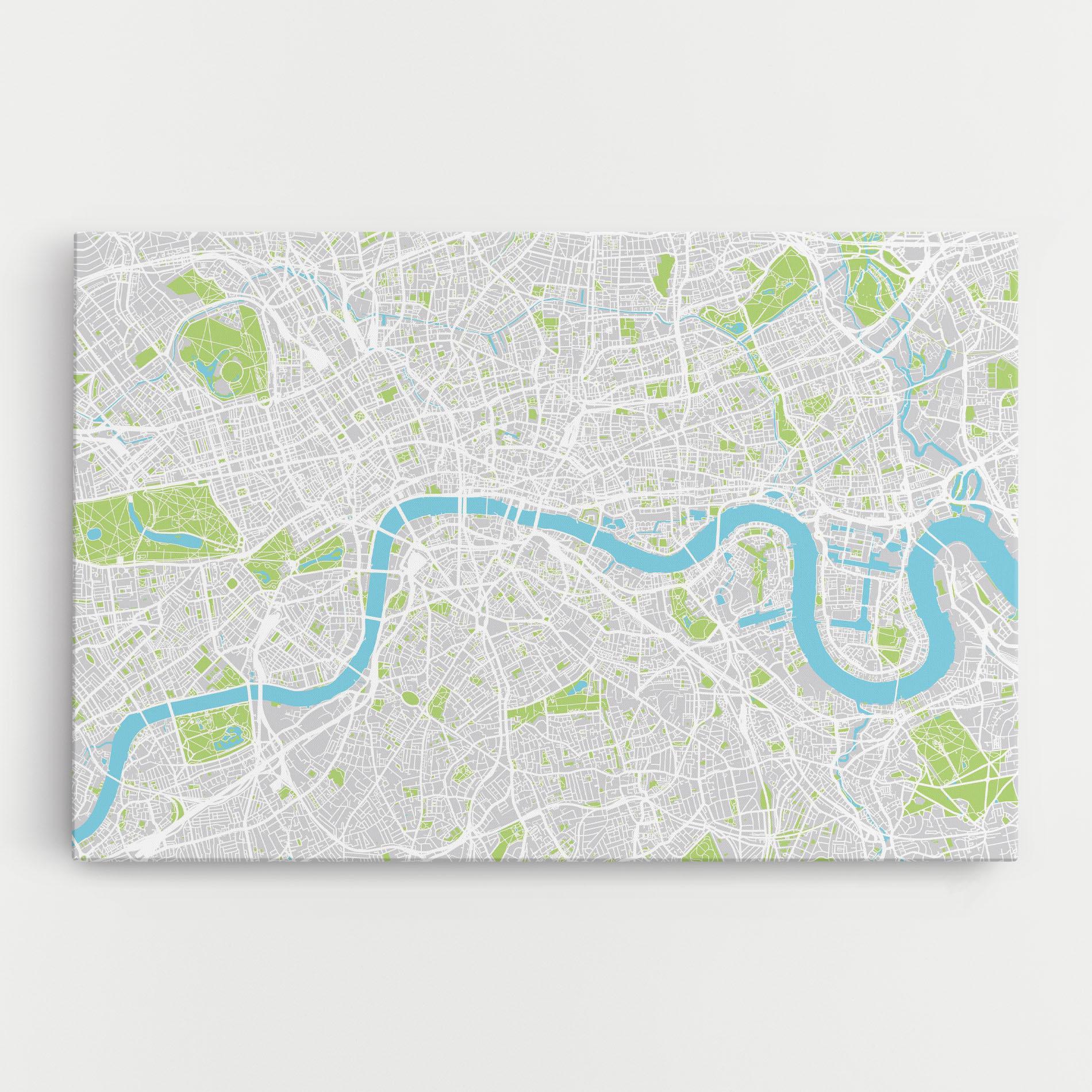 Leinwandbild City Color Map mockup 0