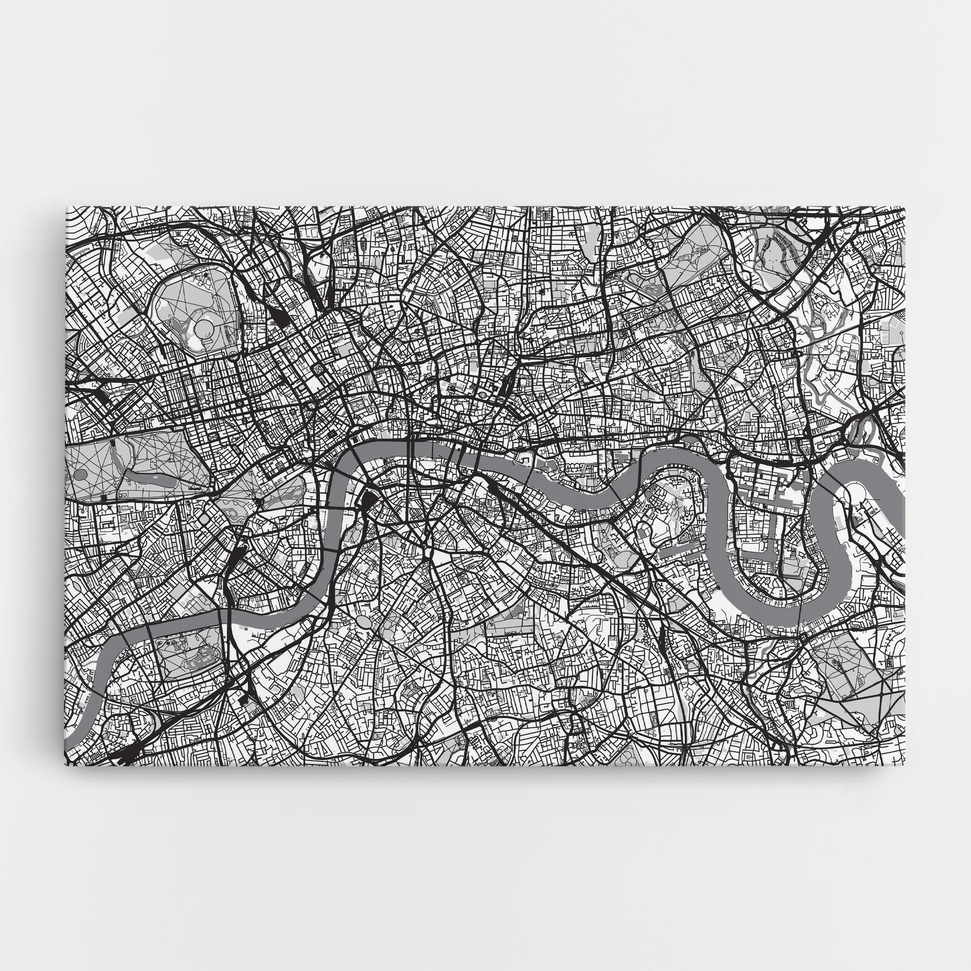 Leinwandbild City Map mockup 0