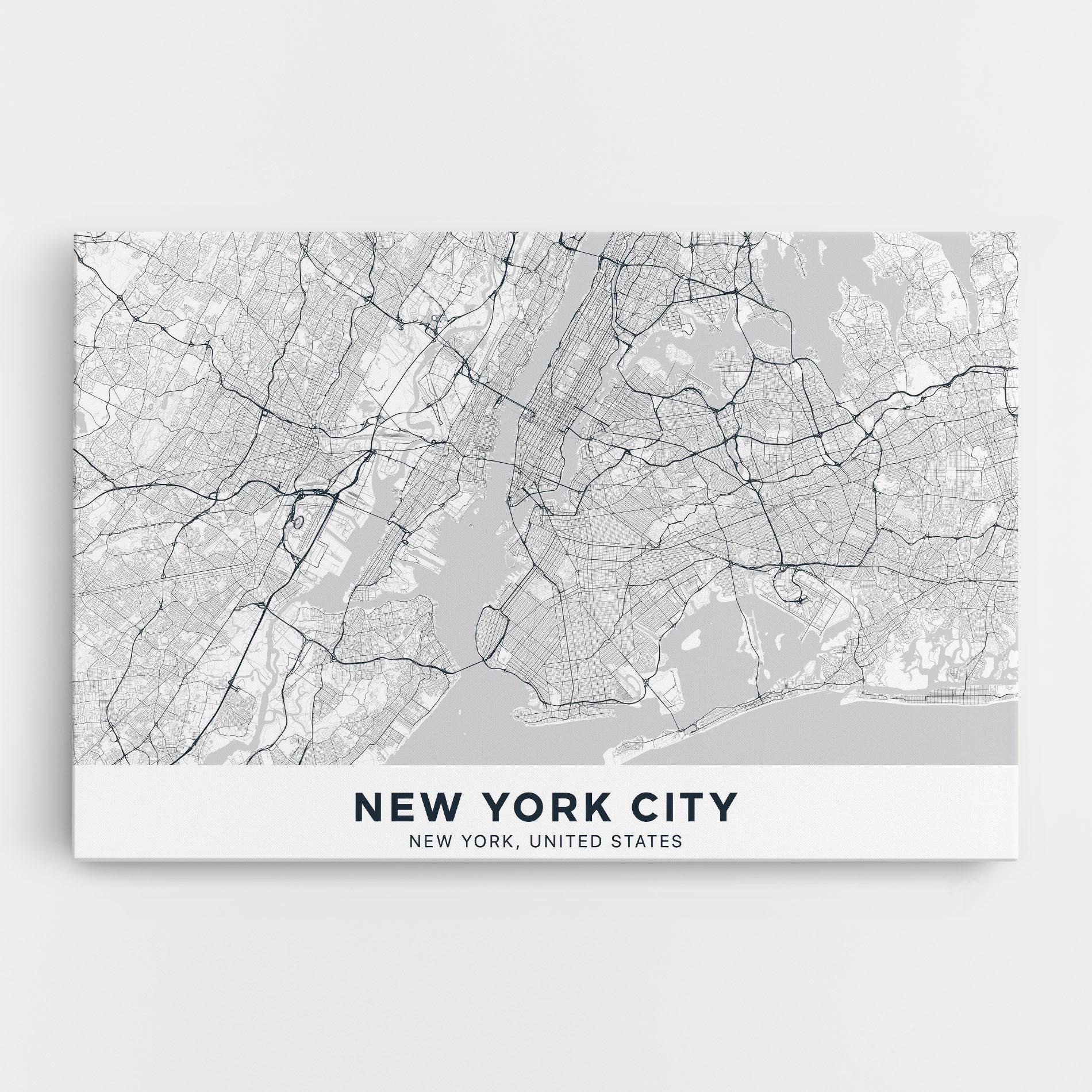Leinwandbild New York Map mockup 0