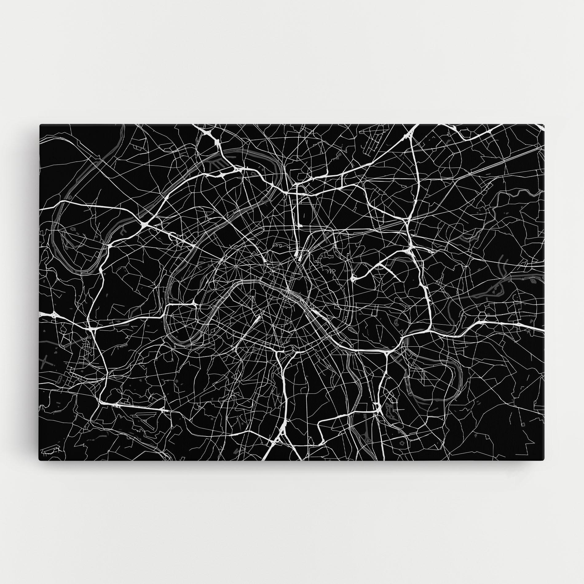 Leinwandbild White Line City mockup 0