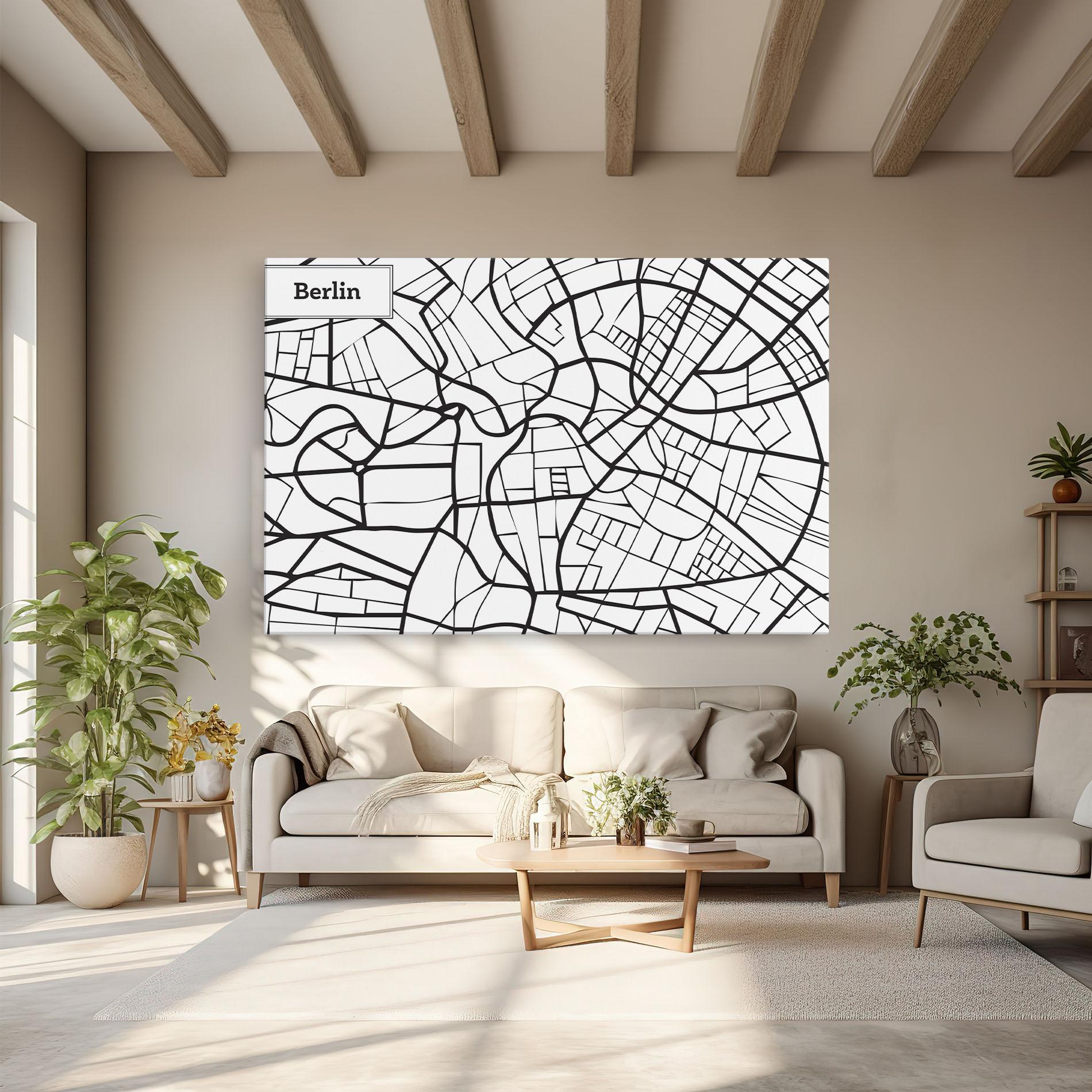 Leinwandbild Berlin Map mockup 6