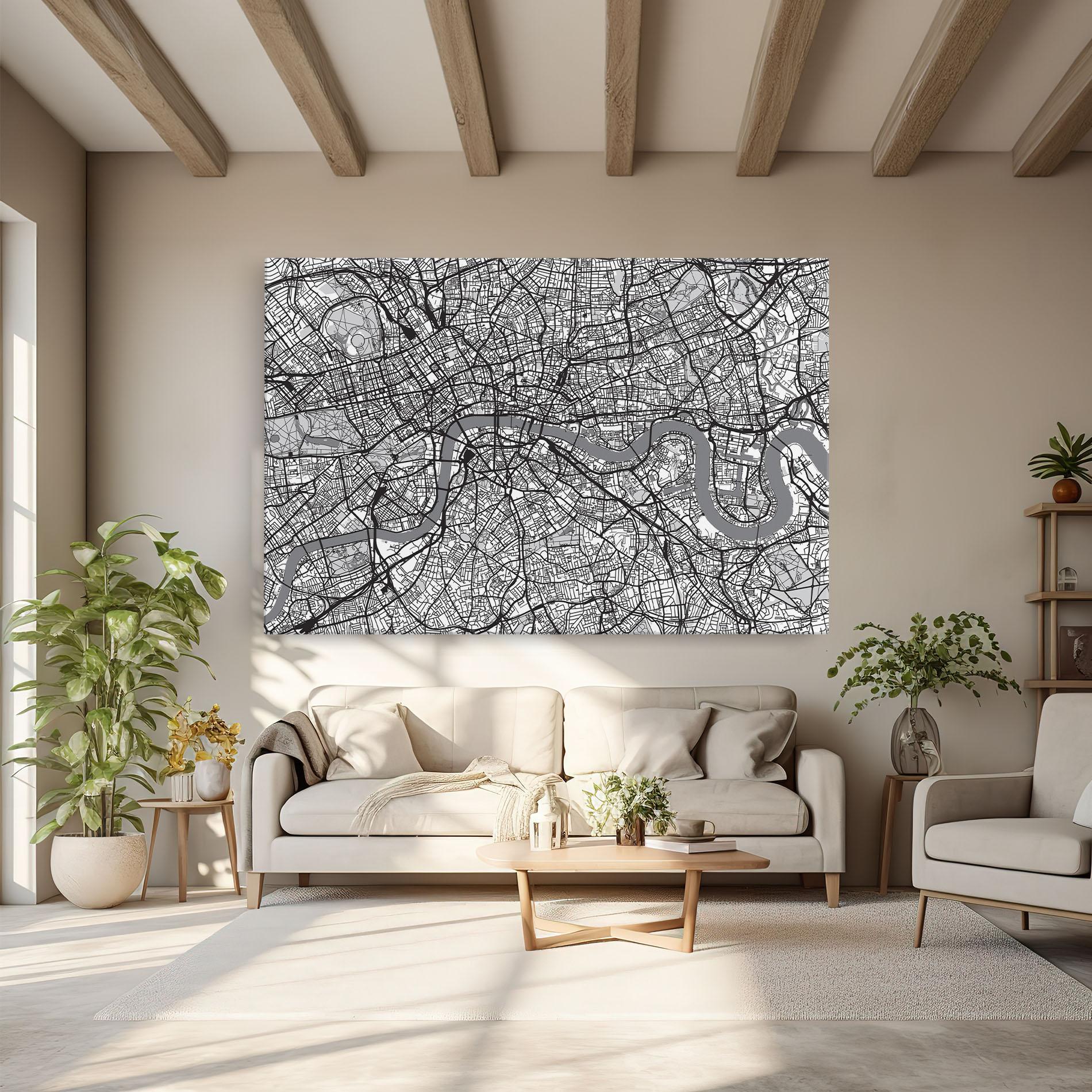 Leinwandbild City Map mockup 6