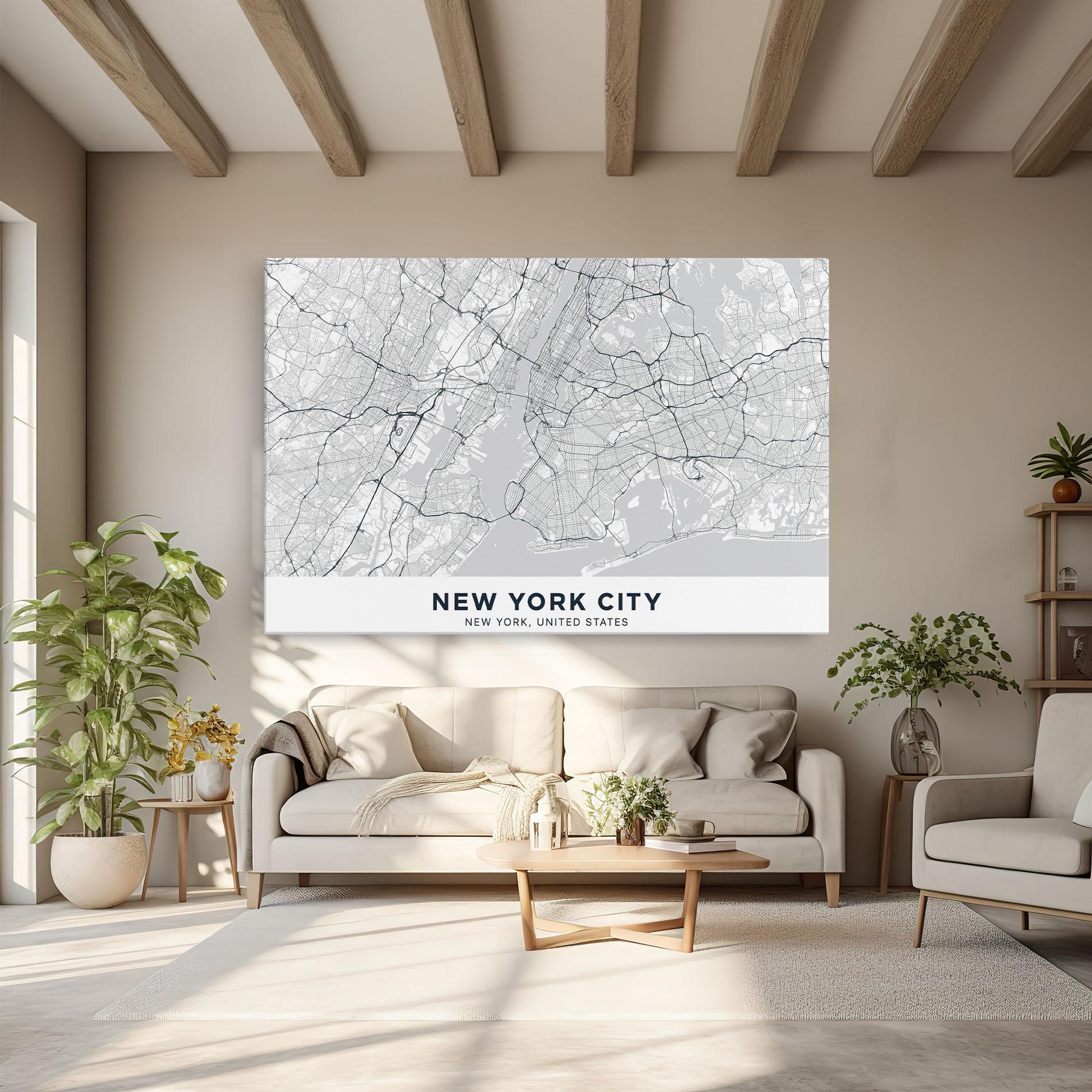 Leinwandbild New York Map mockup 6