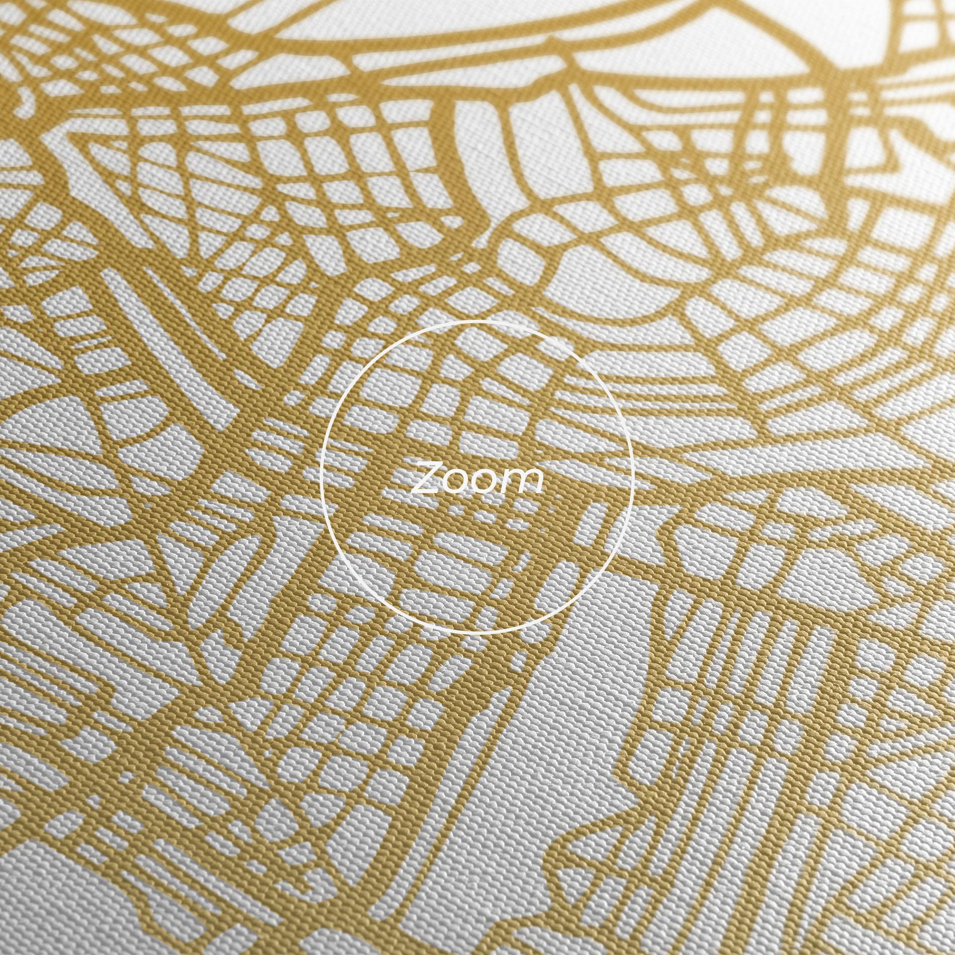 Leinwandbild Amsterdam Gold Map mockup 3