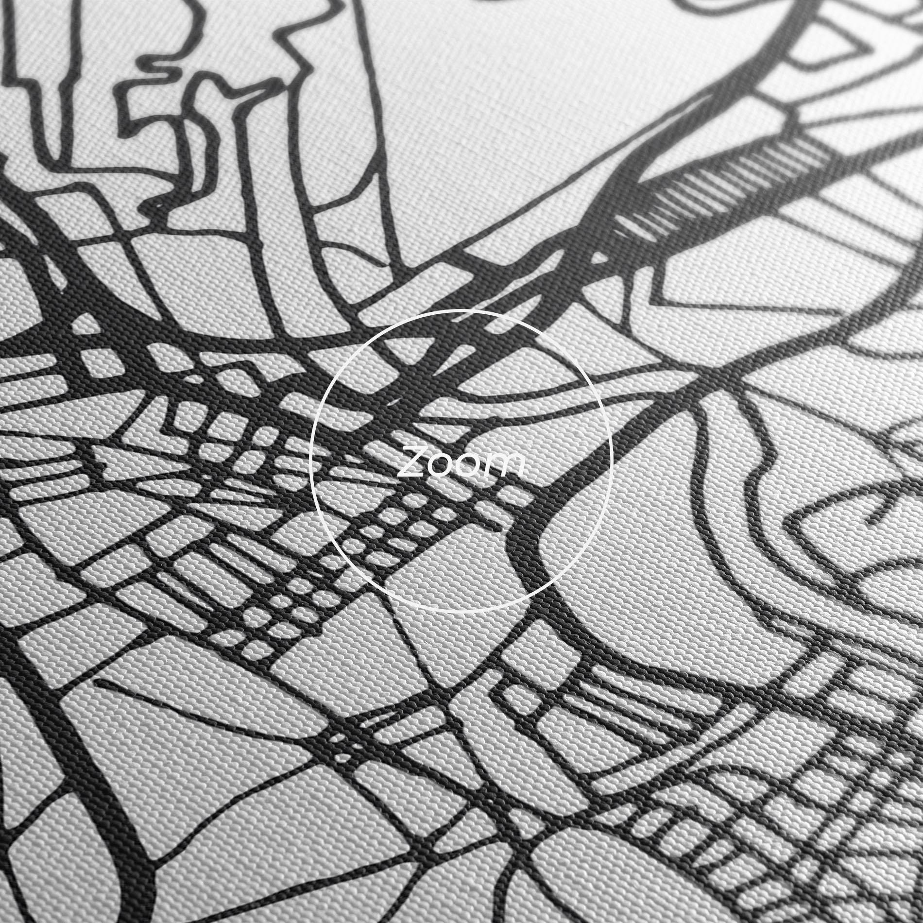 Leinwandbild Belfast Map mockup 3