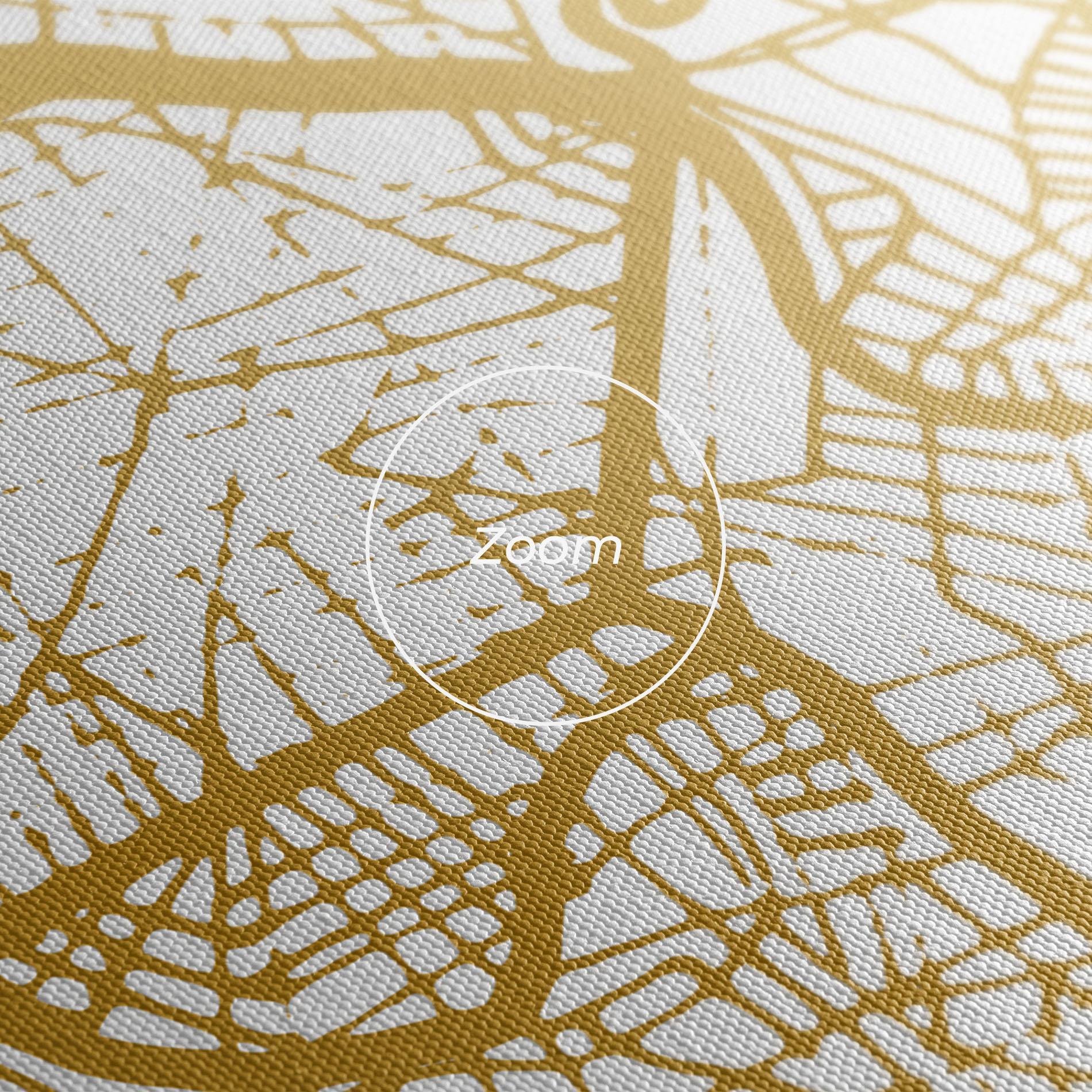 Leinwandbild Bilbao Gold Map mockup 3
