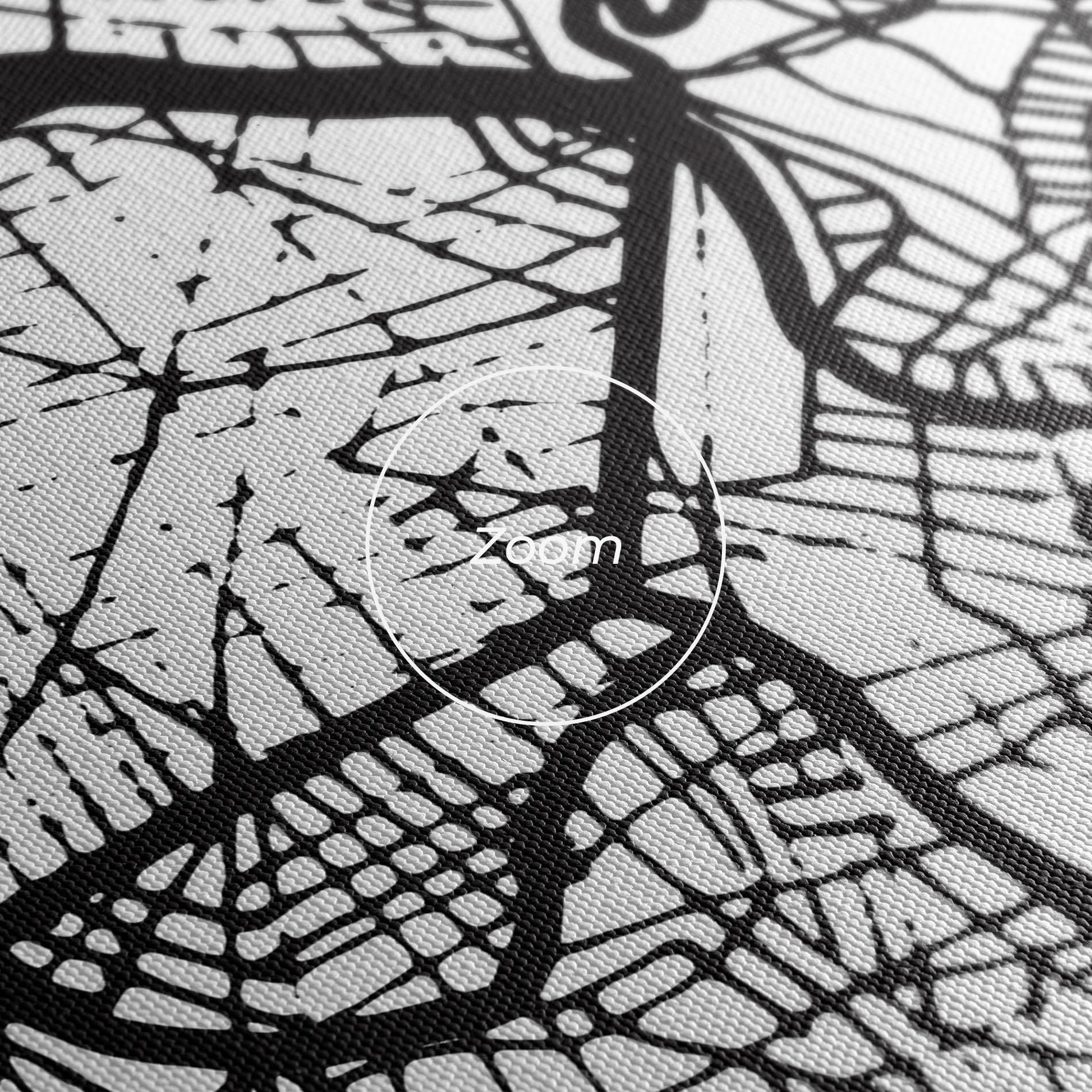 Leinwandbild Bilbao Map mockup 3