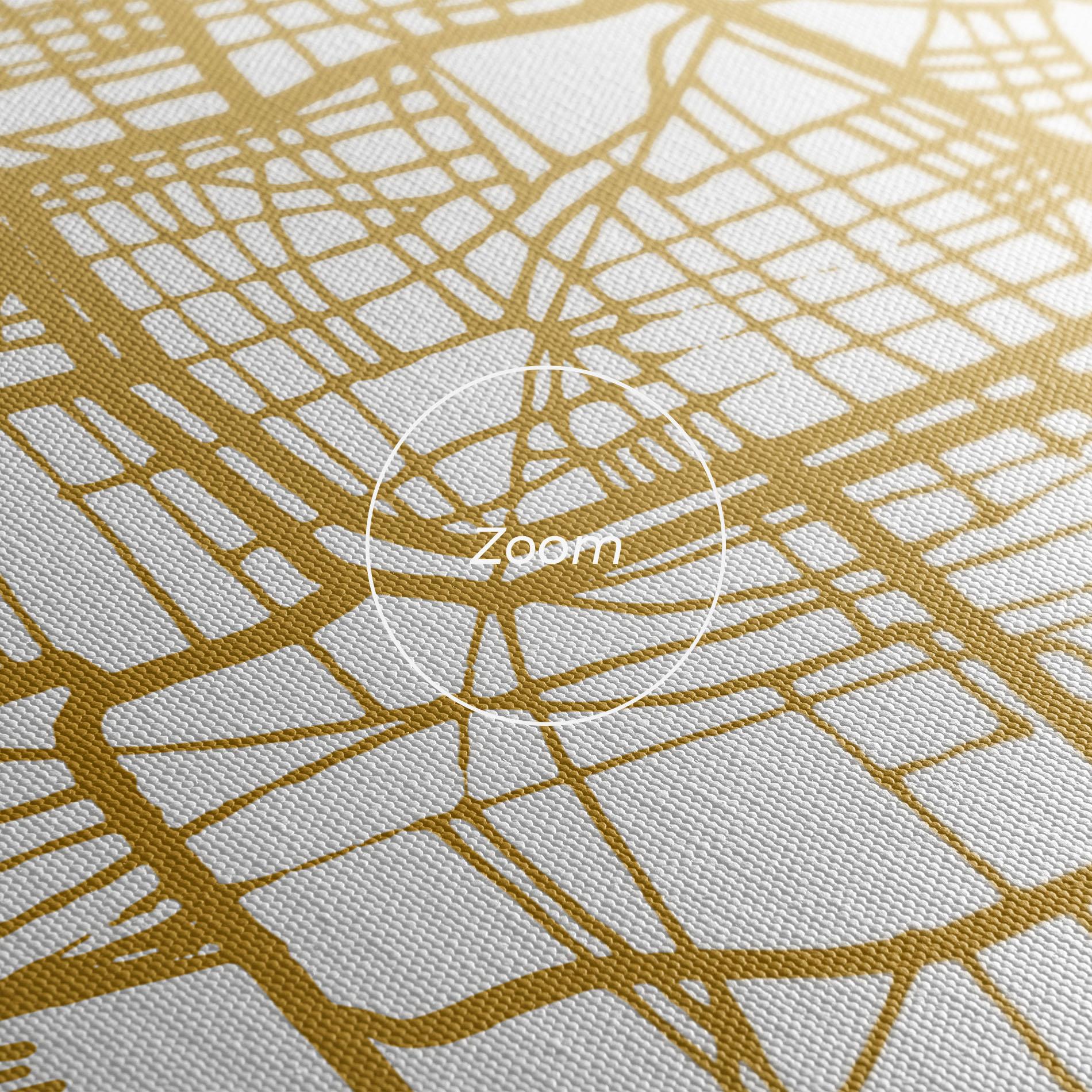 Leinwandbild Brescia Gold Map mockup 3