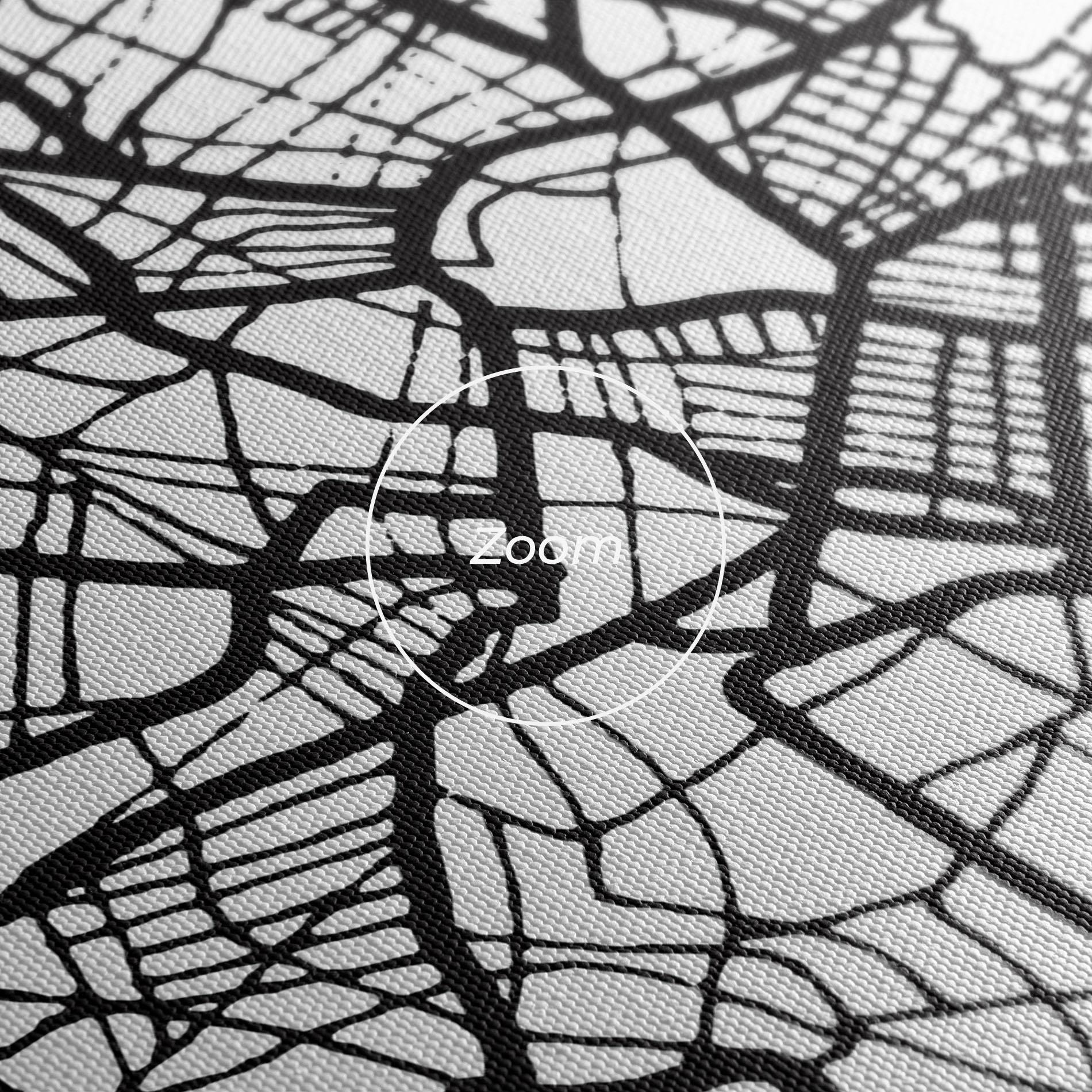 Leinwandbild Caen Map mockup 3