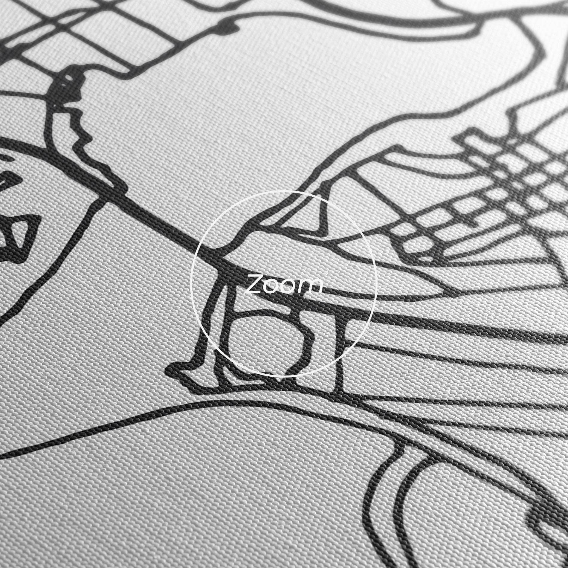 Leinwandbild Kazan Map mockup 3