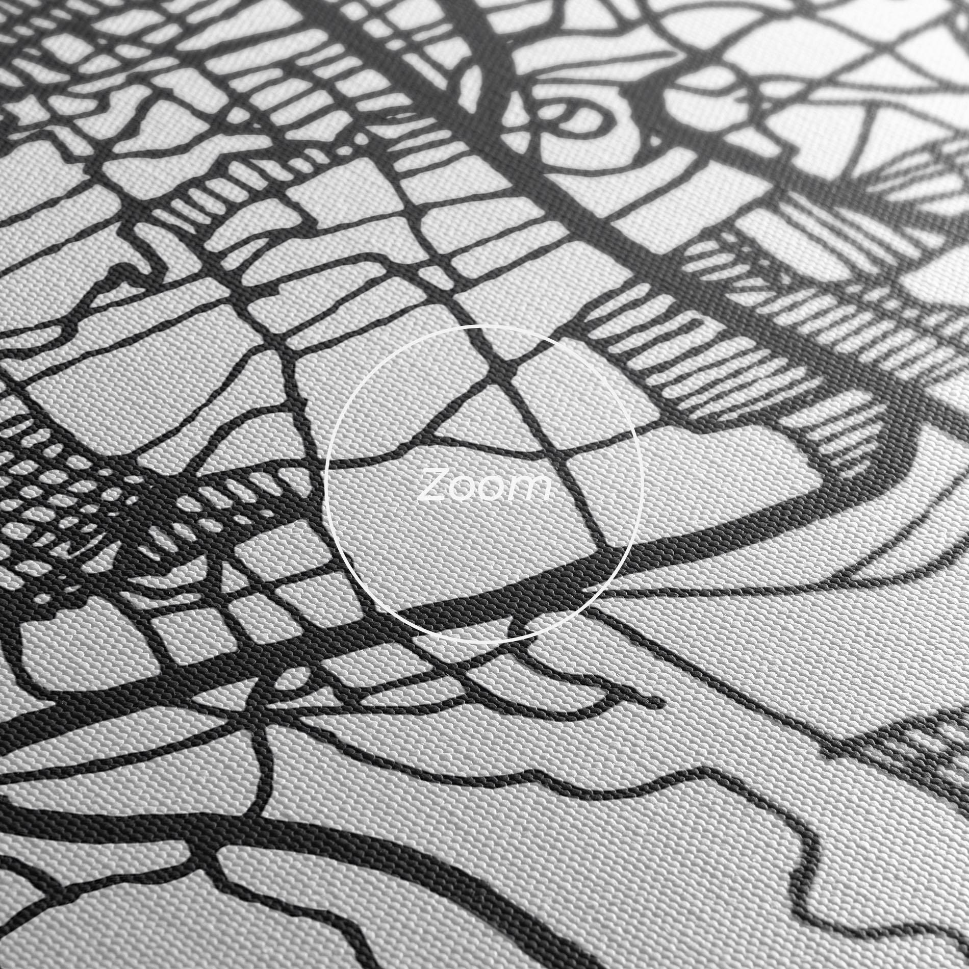 Leinwandbild Tasikmalaya Map mockup 3