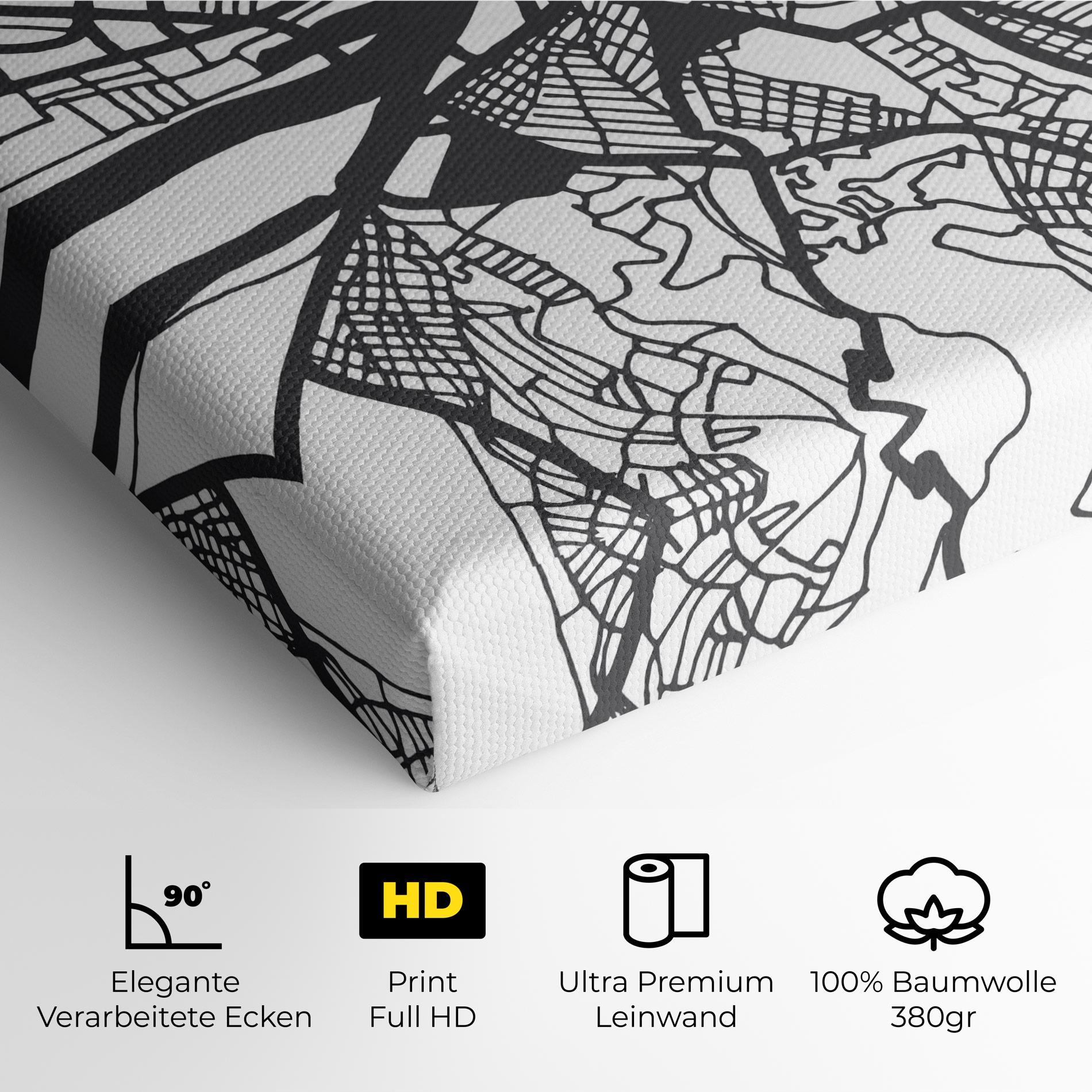 Leinwandbild Belgrade Map mockup 4