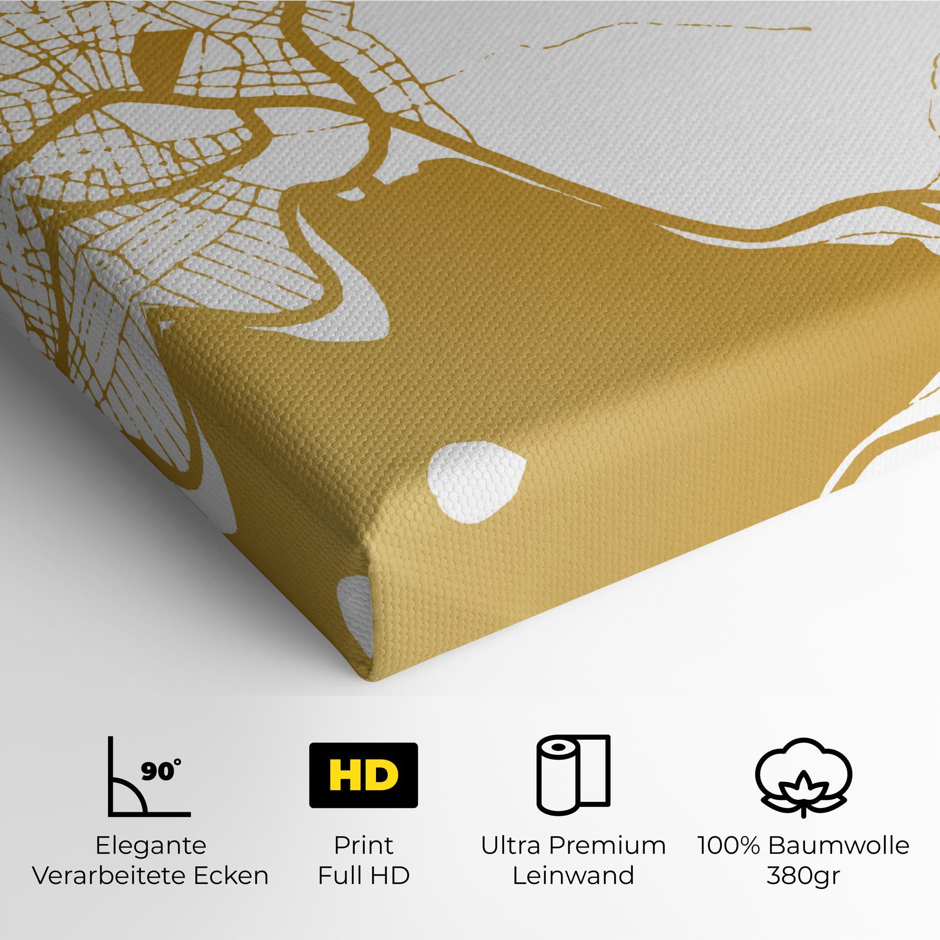 Leinwandbild Chalcis Gold Map mockup 4