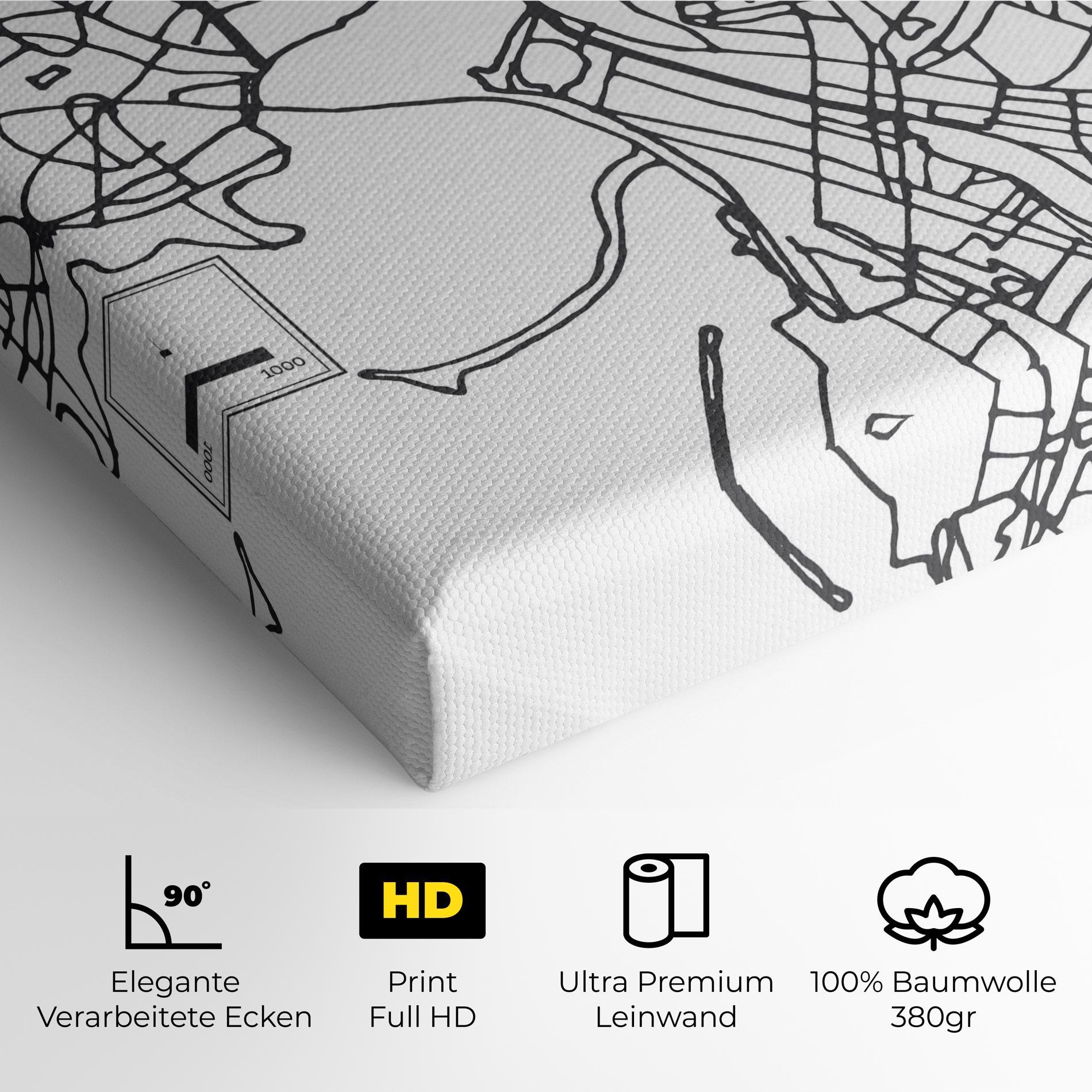 Leinwandbild Kazan Map mockup 4