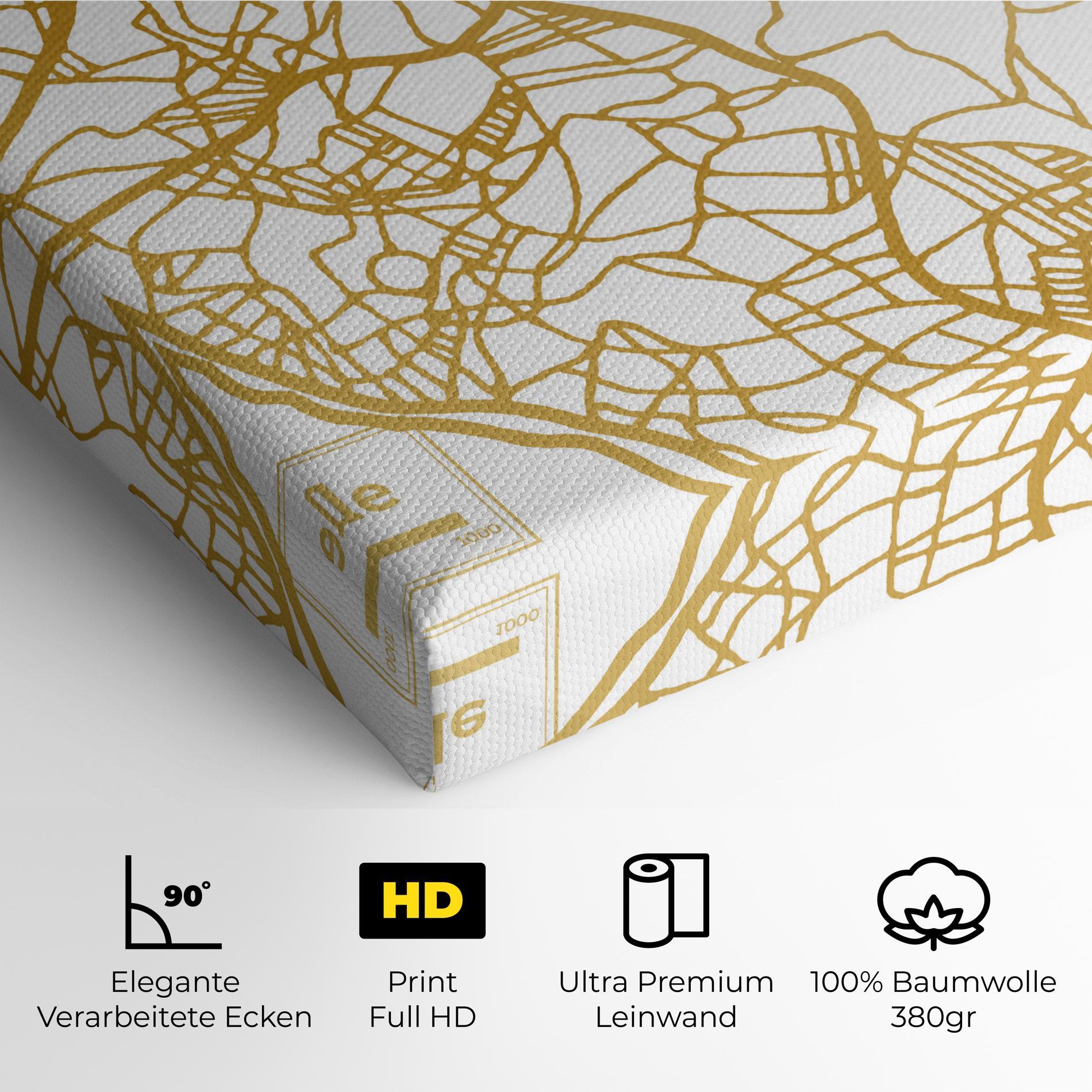 Leinwandbild Libreville Gold Map mockup 4
