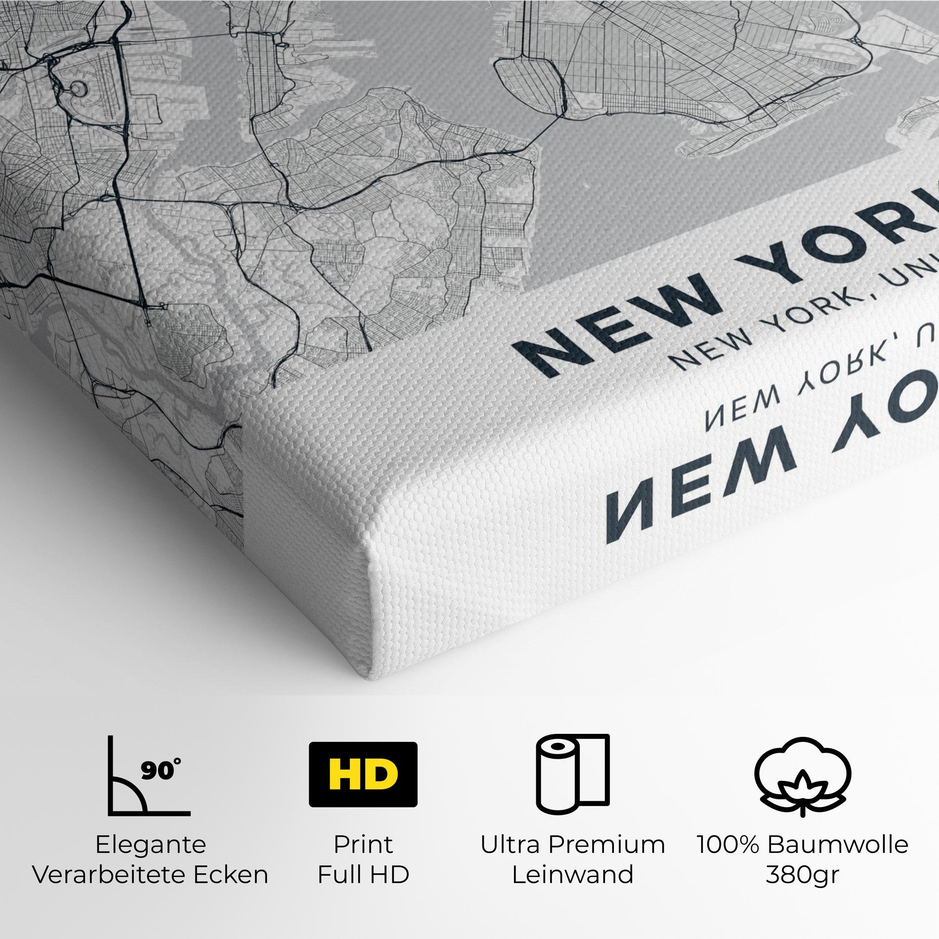 Leinwandbild New York Map mockup 4