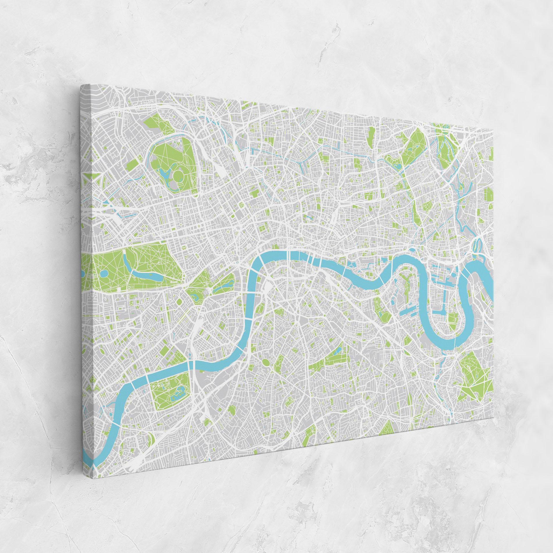 Leinwandbild City Color Map mockup 1