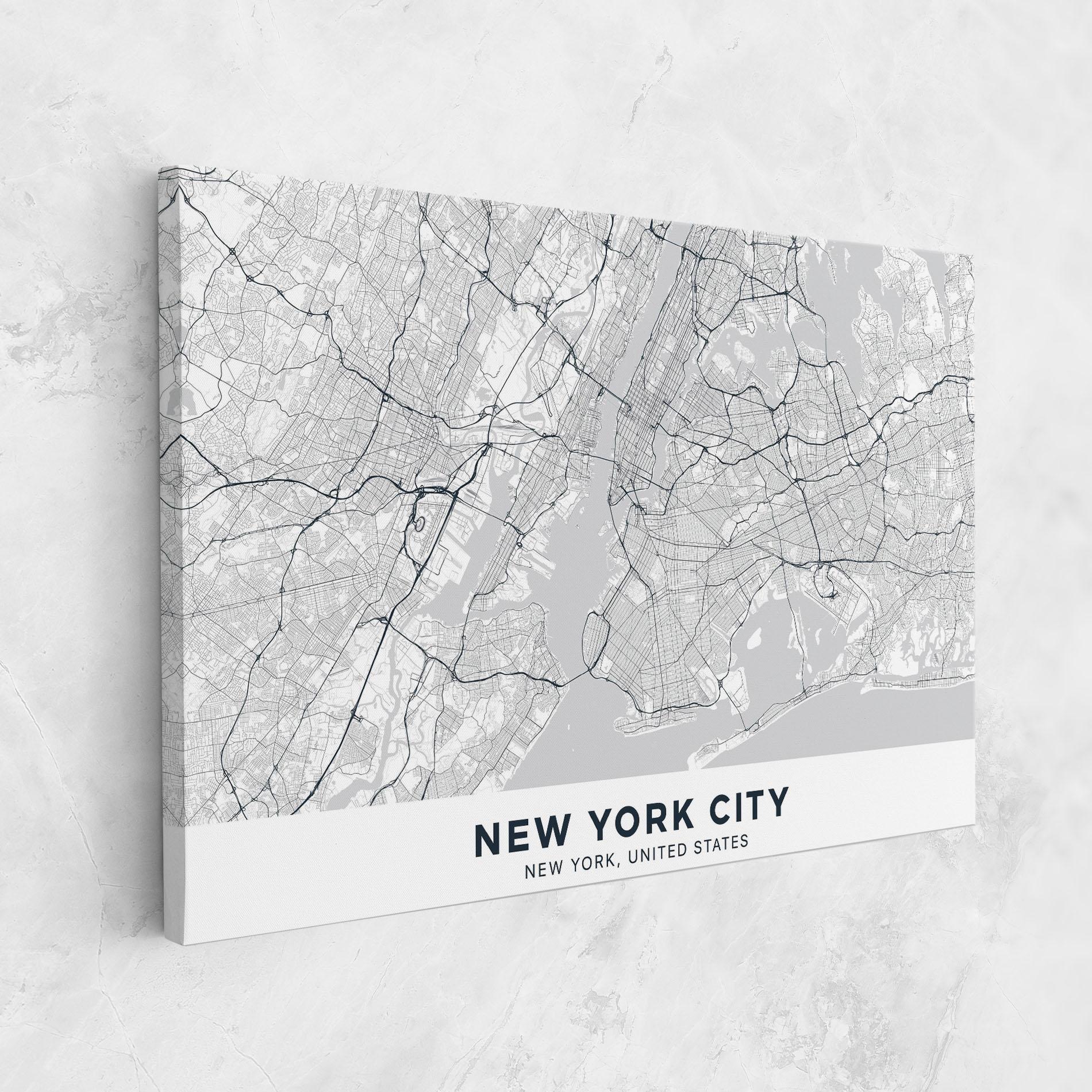 Leinwandbild New York Map mockup 1