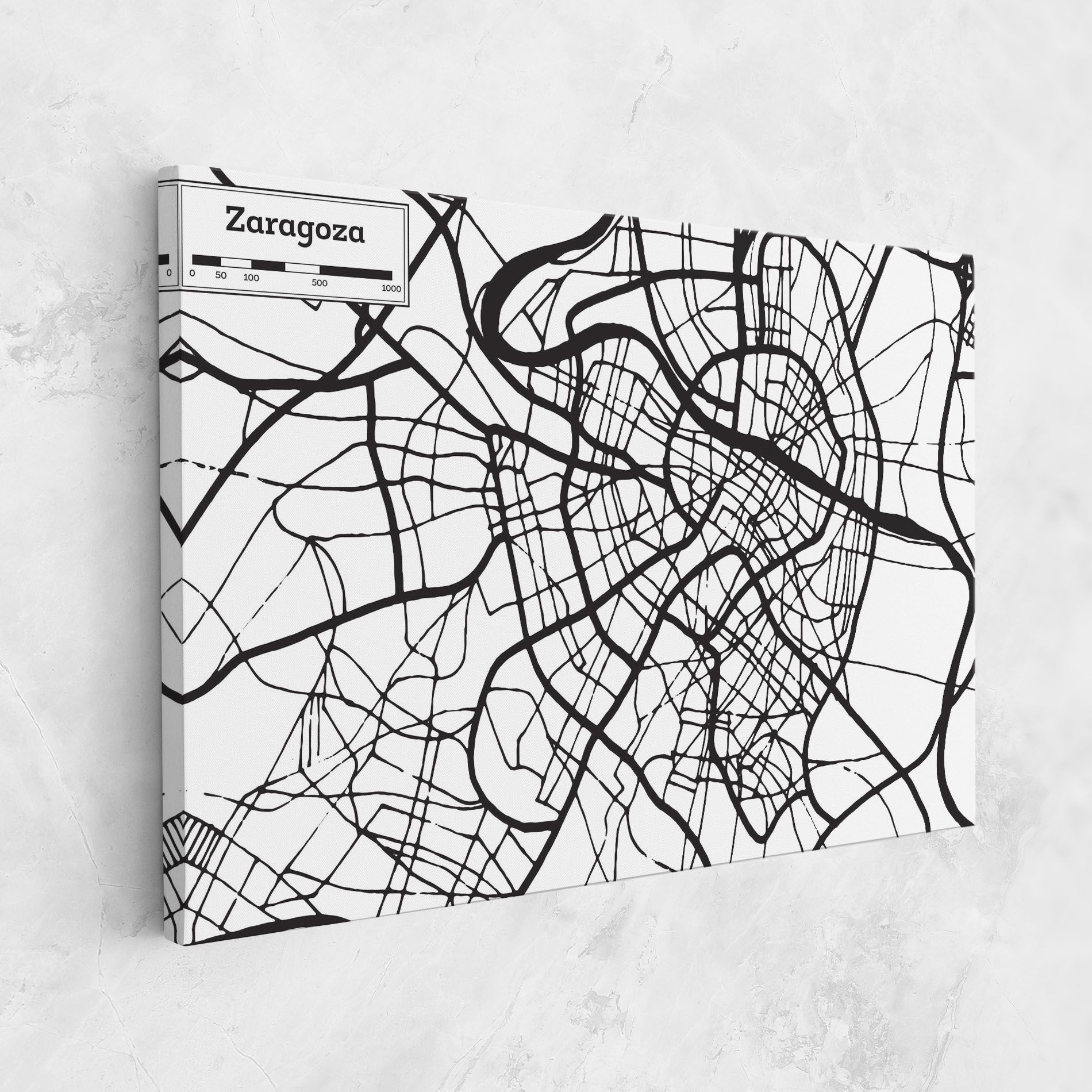 Zaragoza City Map mockup 1