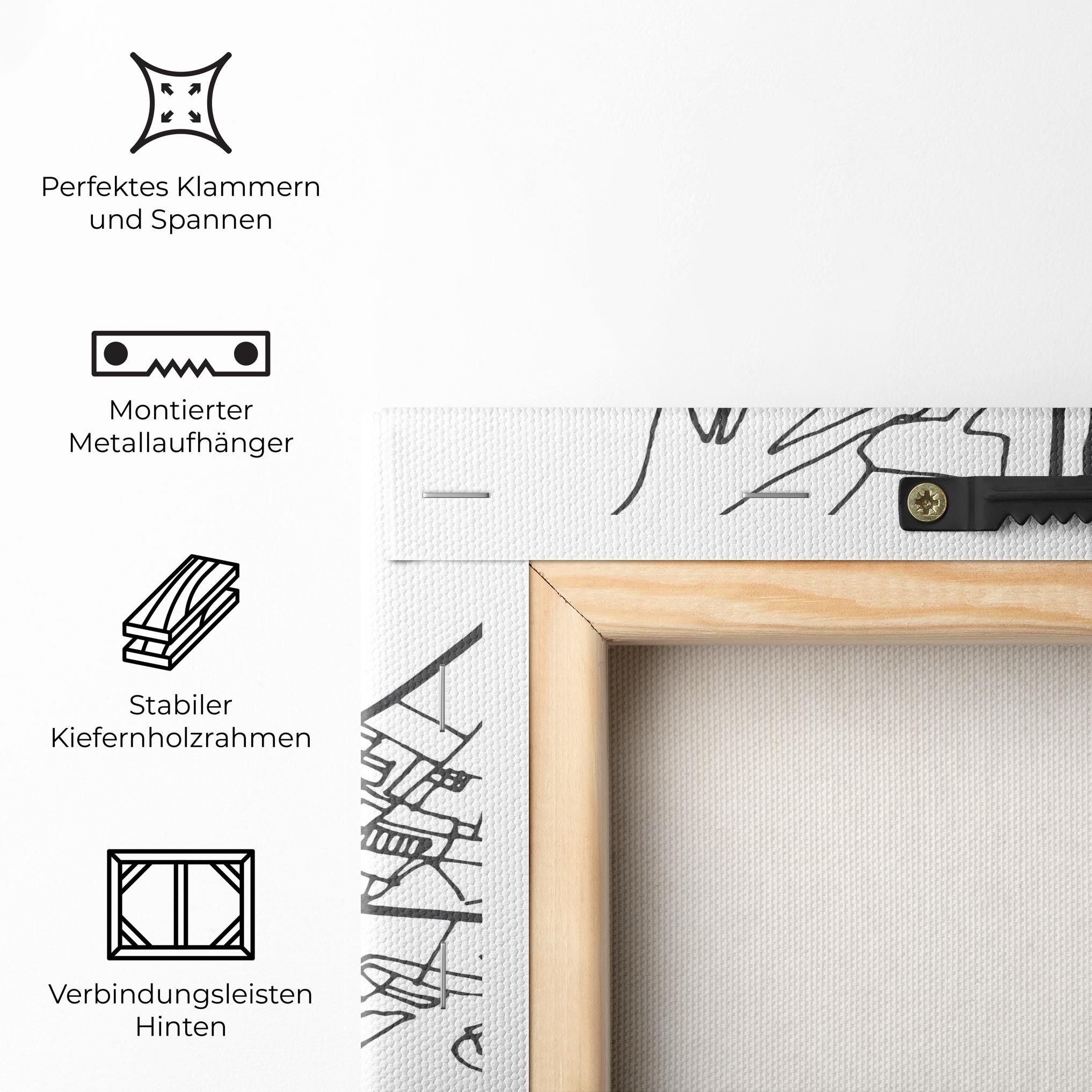 Leinwandbild Belfast Map mockup 5