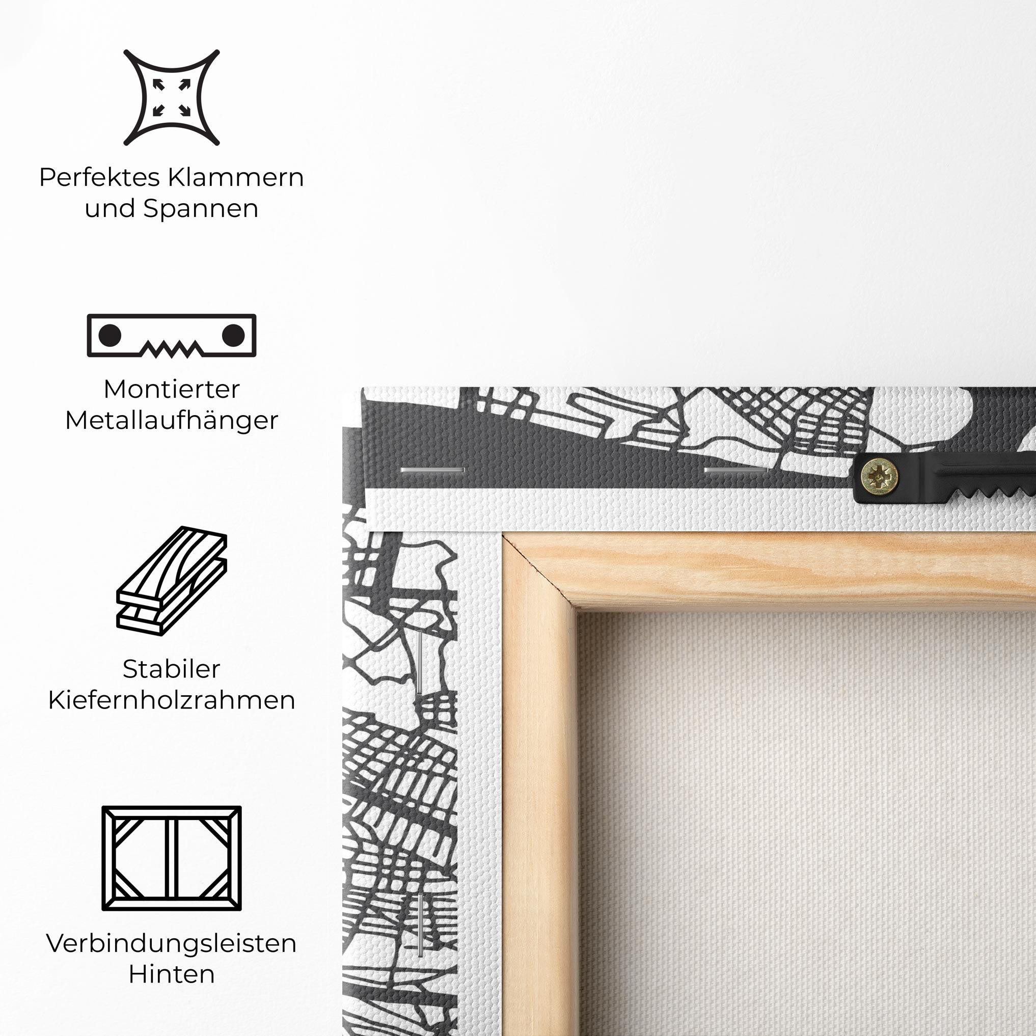 Leinwandbild Belgrade Map mockup 5