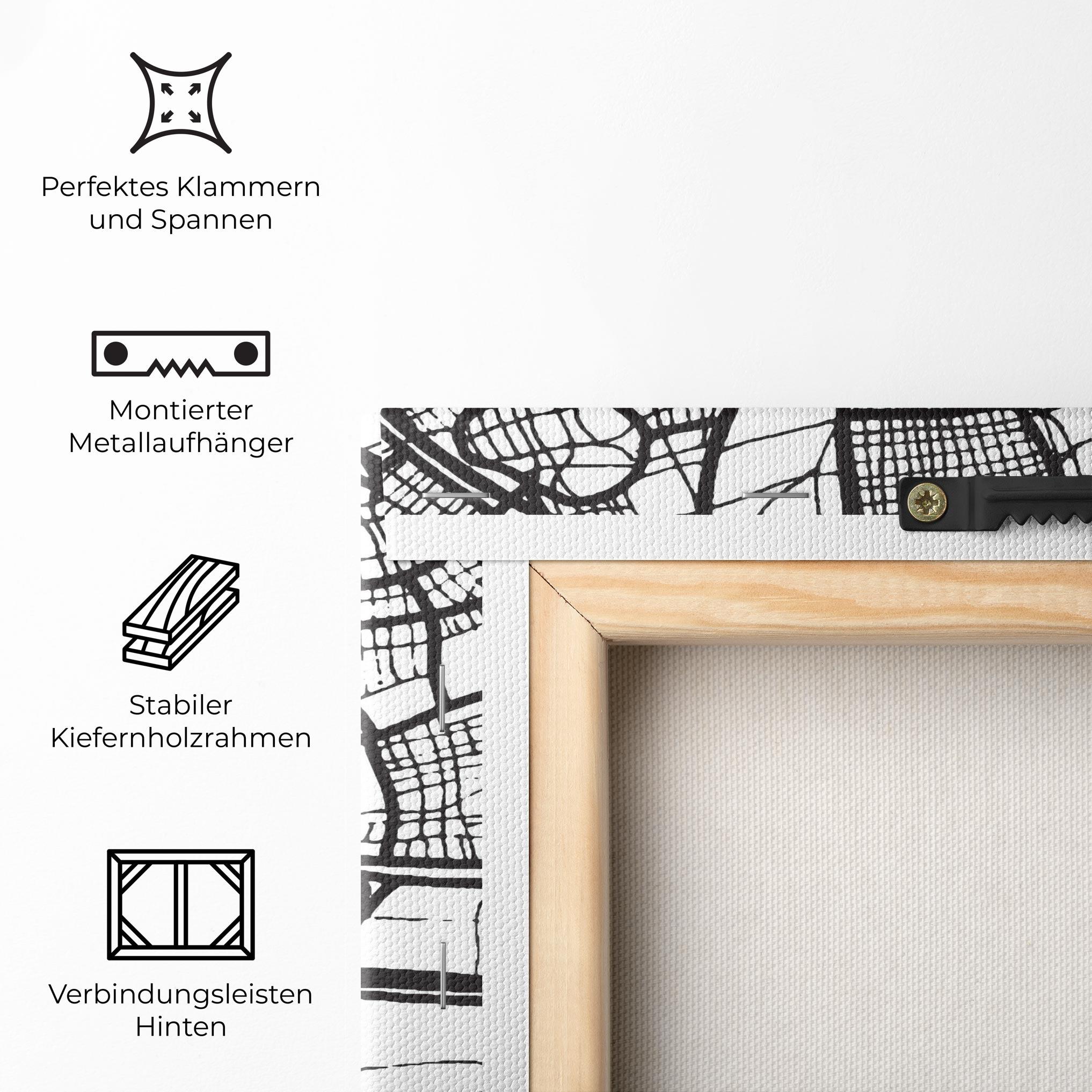 Leinwandbild Caen Map mockup 5